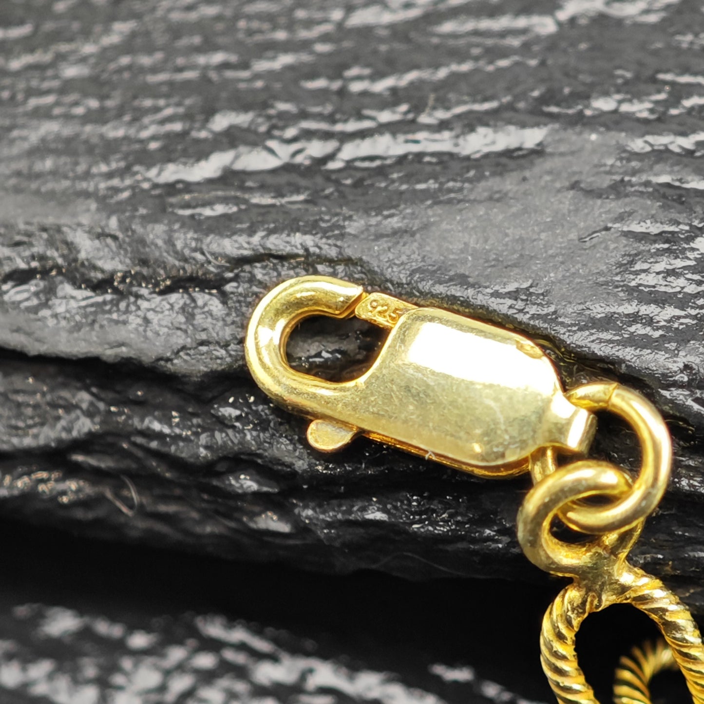 Gold Plated Oval Chain Sterling Silver Necklace N2755