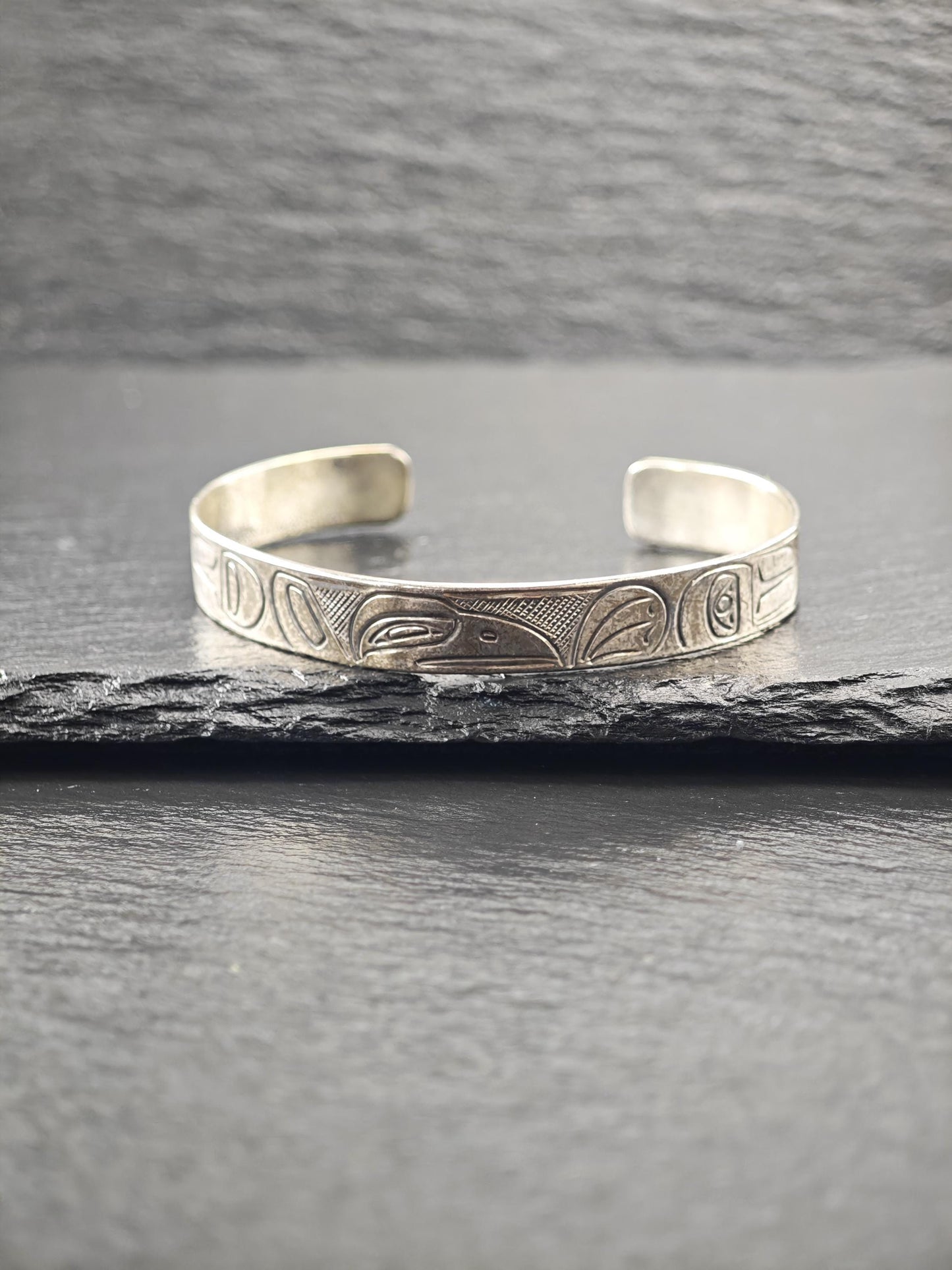 Vintage PNW Cuff Bracelet Sterling Silver