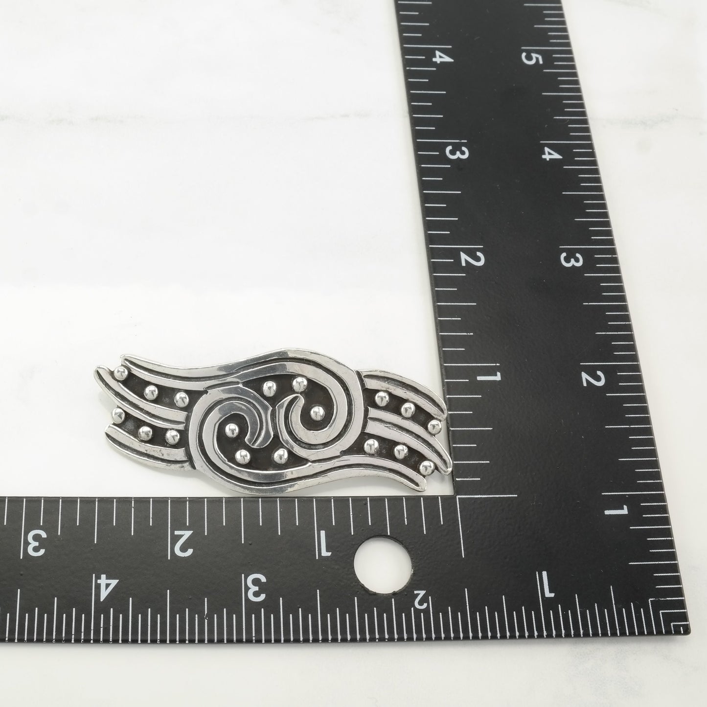Pre Eagle, Taxco Overlay Brooch Abstract Sterling Silver B1539
