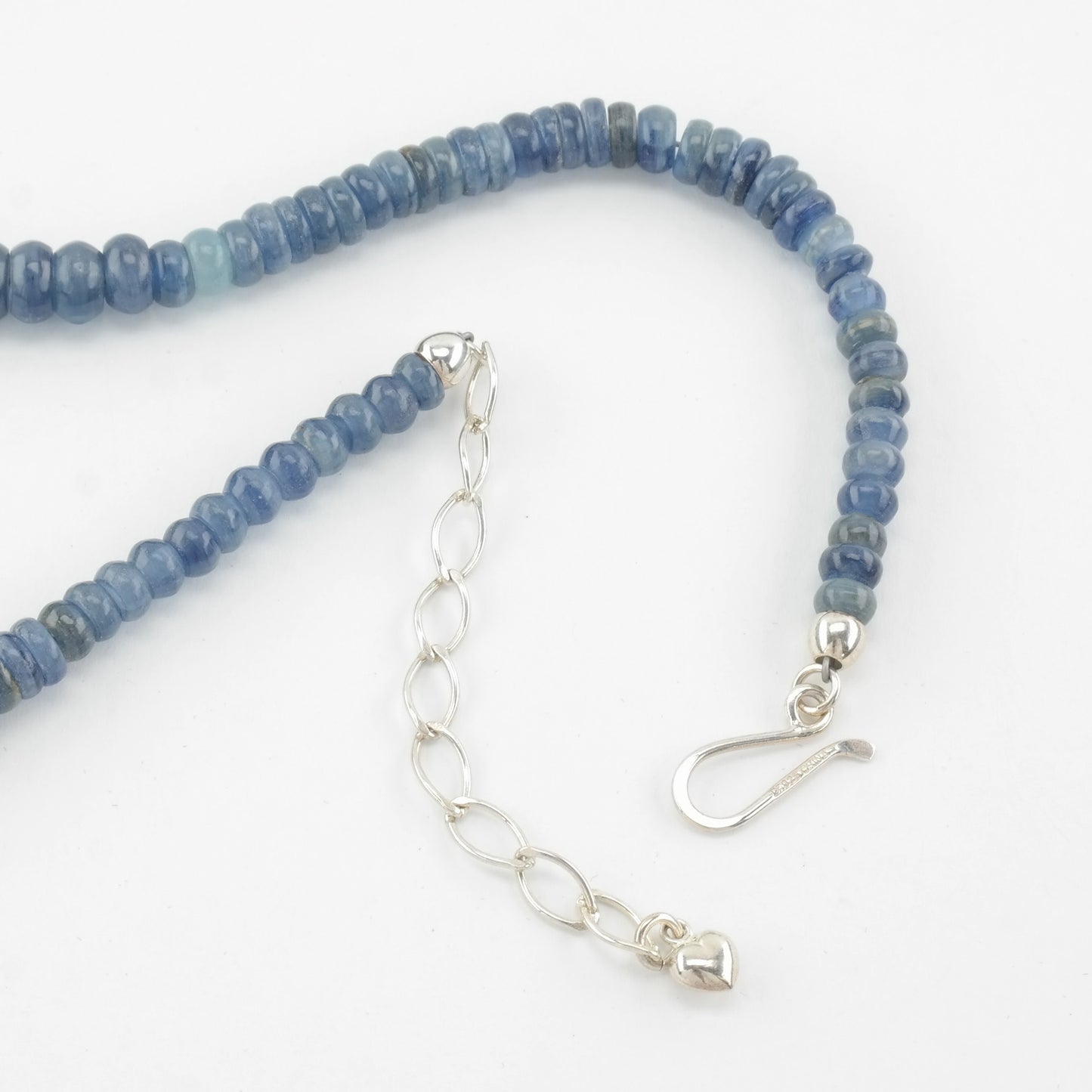 Vintage Blue Kyanite Bead Necklace | Sterling Silver | DTR | Graduated Beads | Statement Necklace | 22"