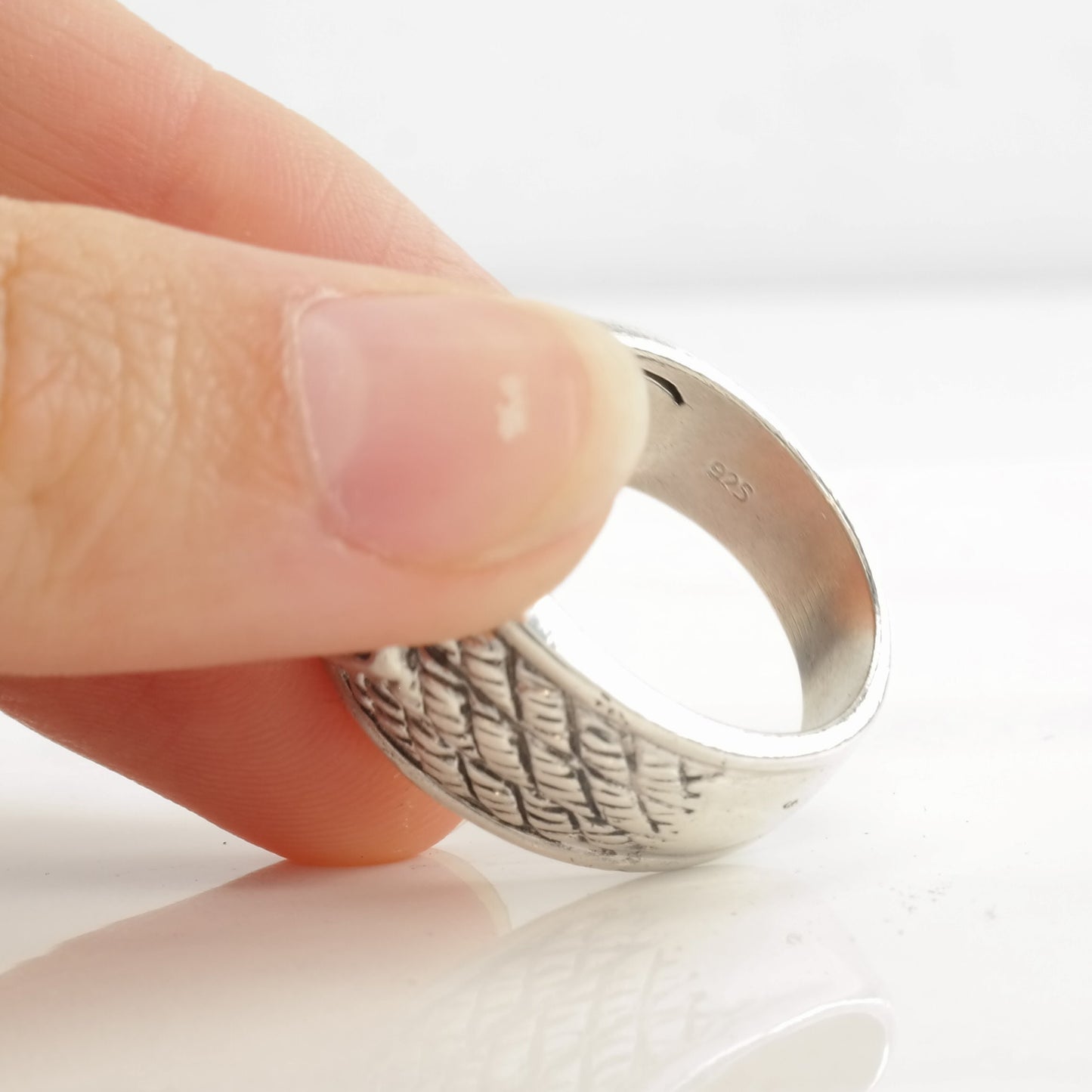 Vintage Diamond Ring Sterling Silver Size 7