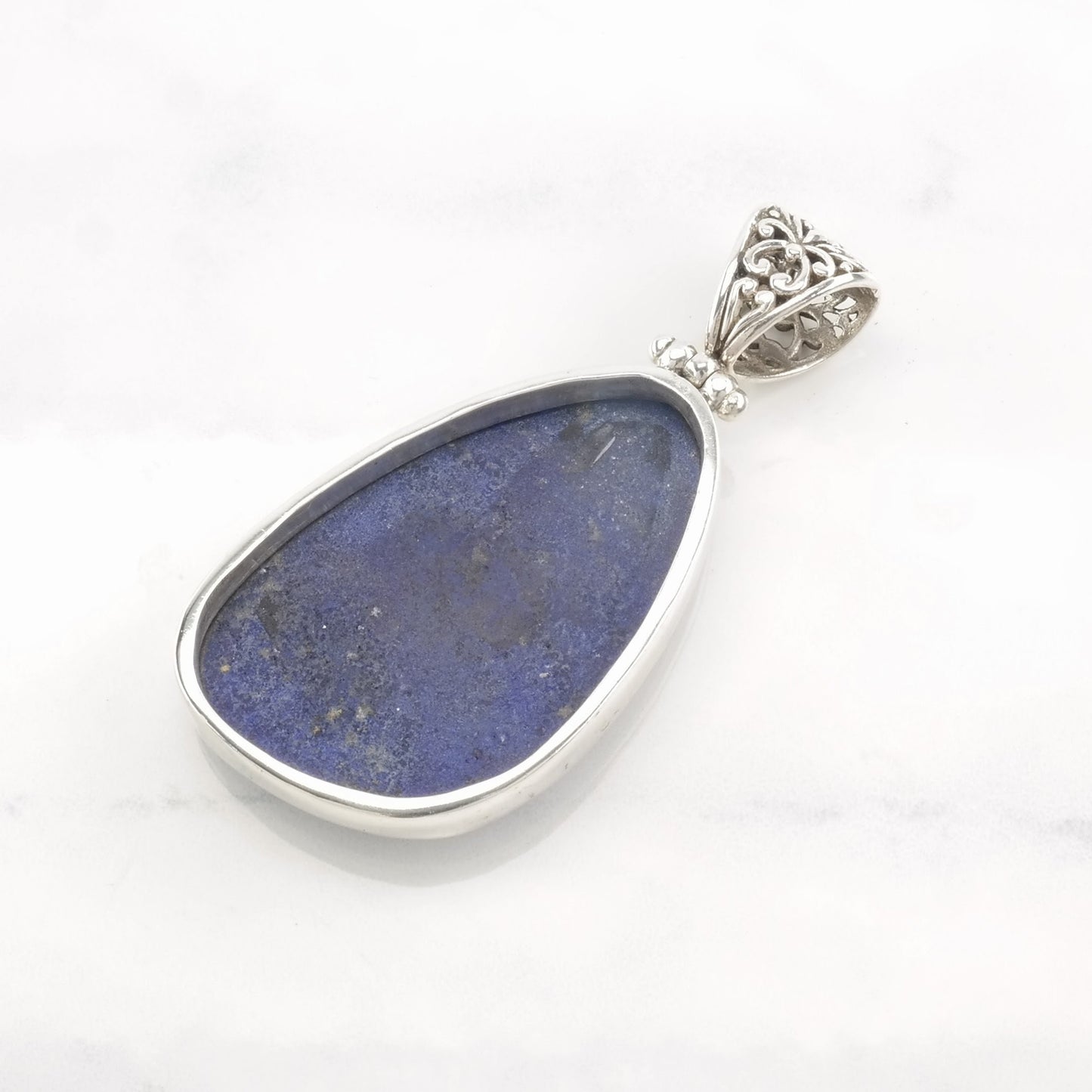 Vintage Lapis Lazuli Sterling Silver Pendant