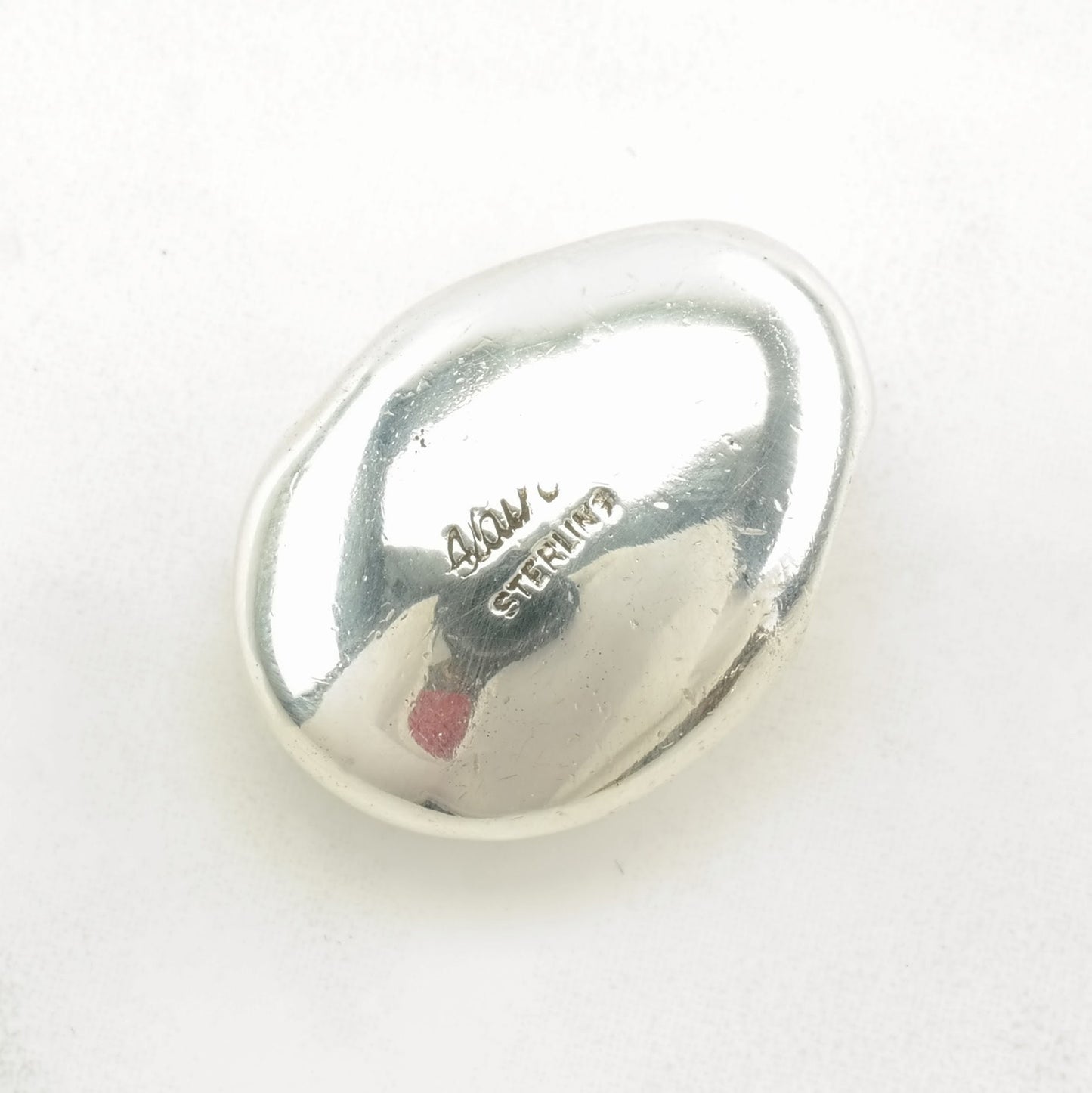 Vintage Sodalite Modernist, Round Sterling Silver Pendant