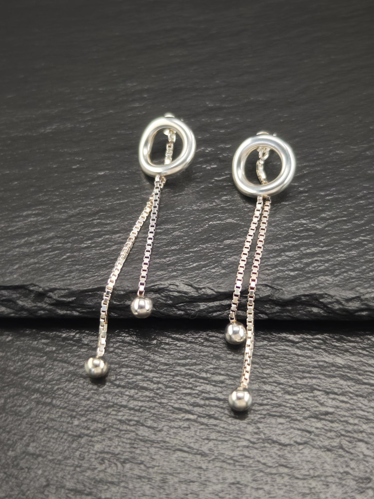 Modernist Christofle Stud/Dangle Earrings Sterling Silver