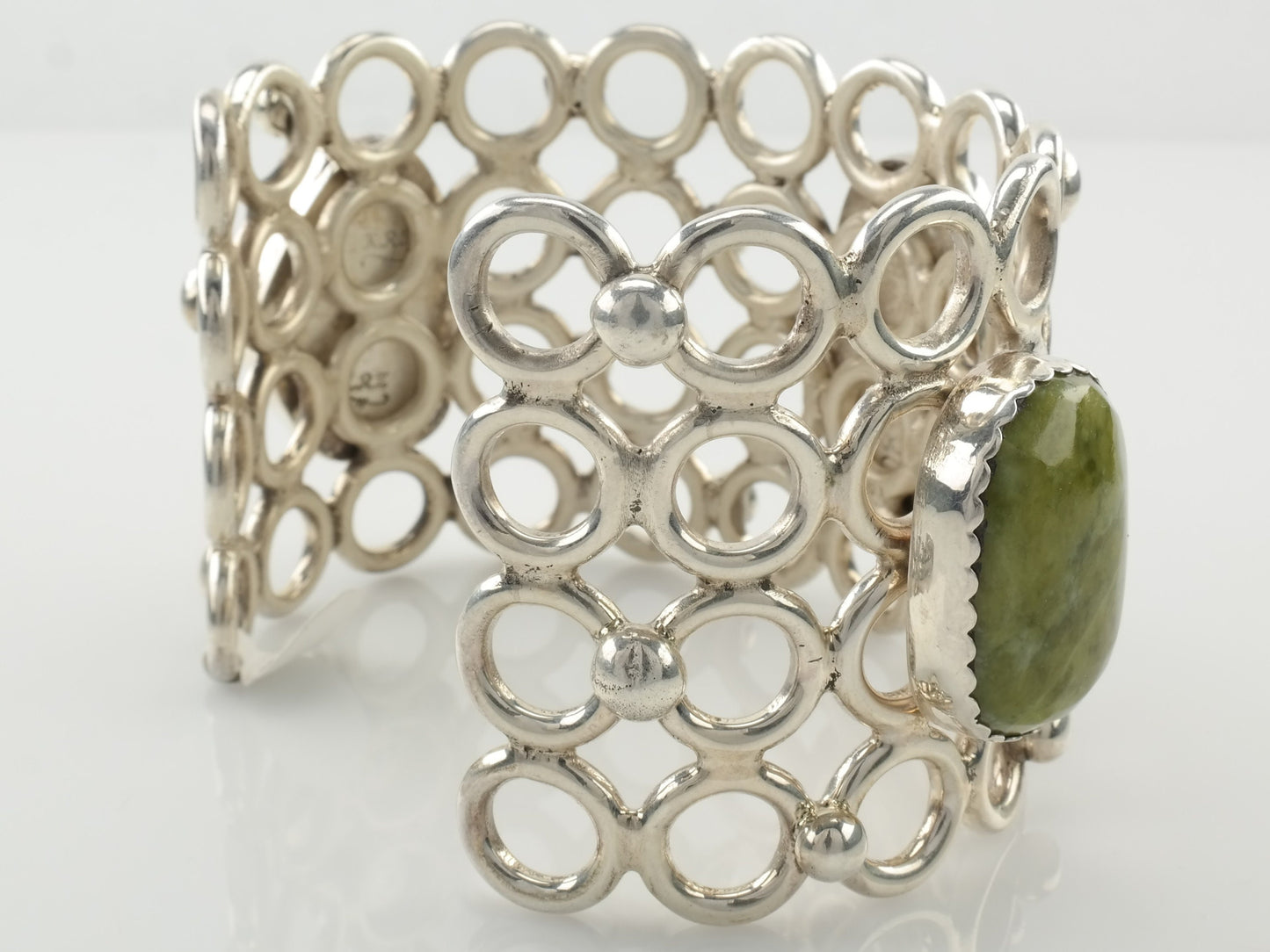 Turquoise Coral Sterling Cuff Bracelet Silver