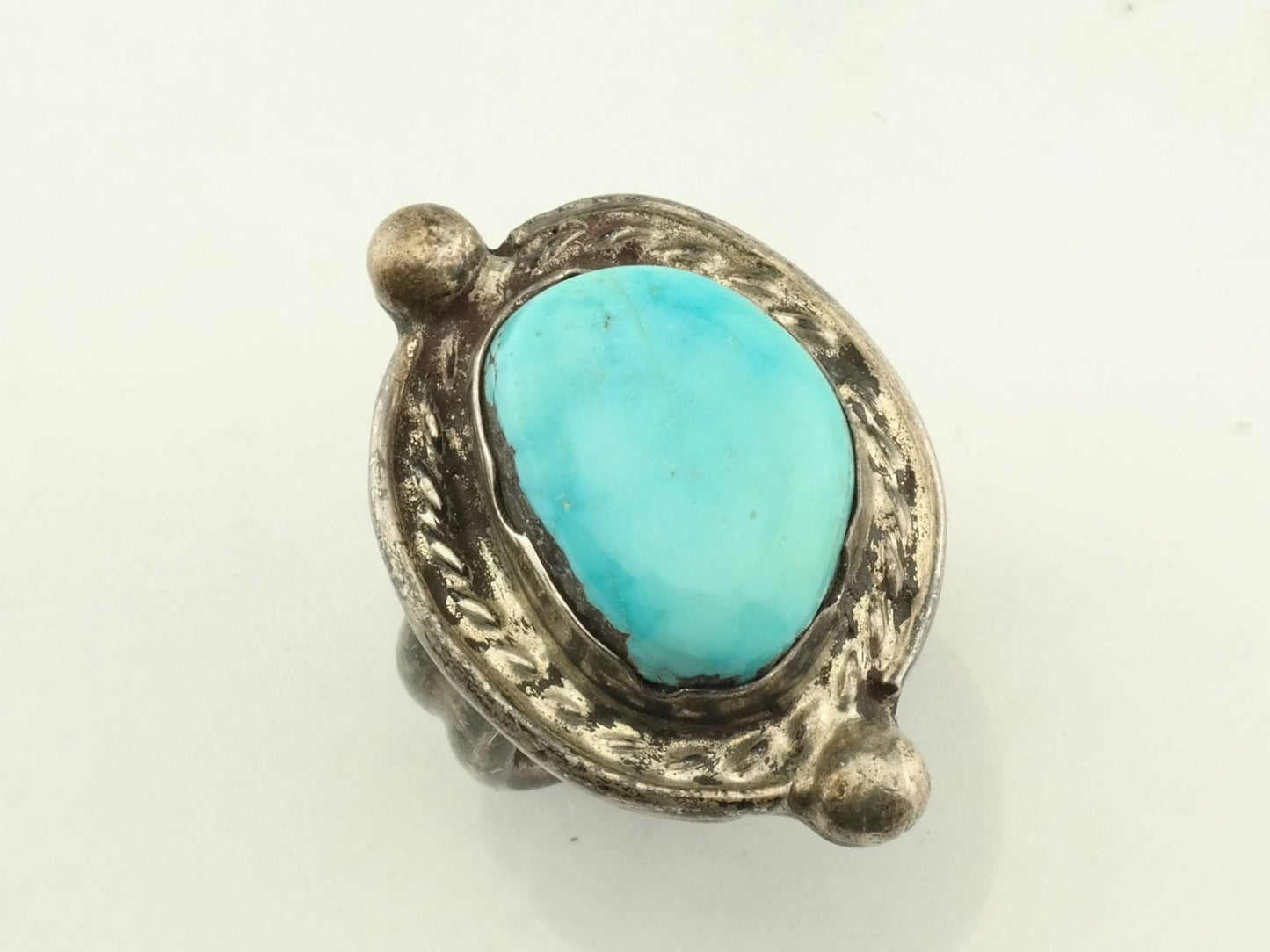 Vintage Sterling Silver Turquoise Ring