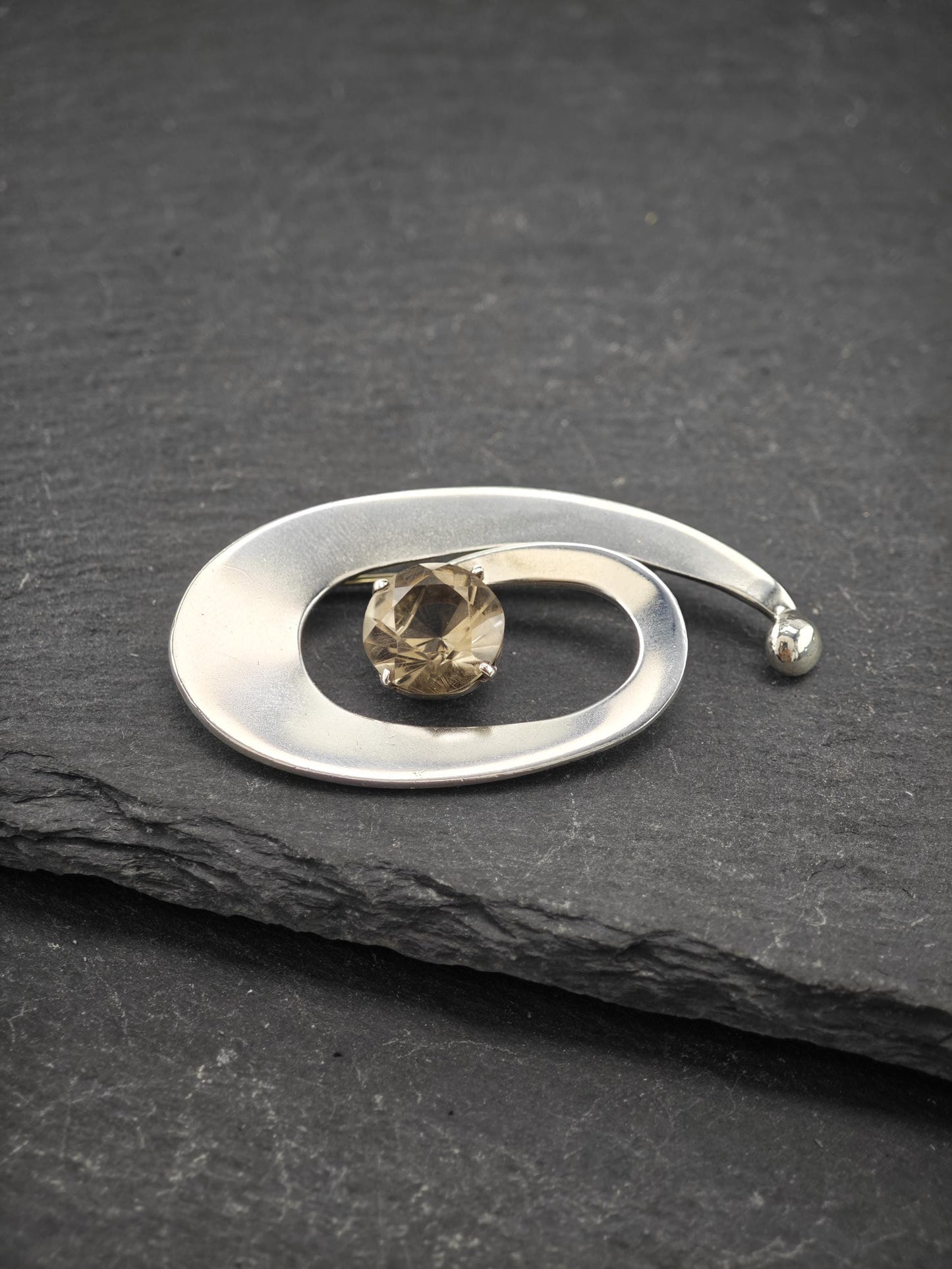Vintage Taxco, Modernist Sterling Silver Brooch
