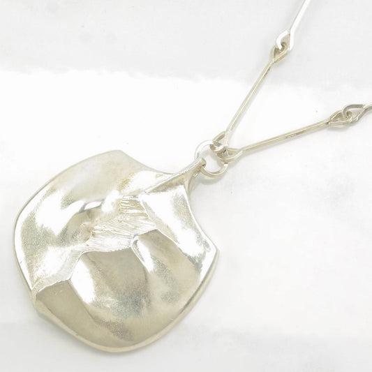 Vintage Modernist Sterling Silver Swedish, Abstract, Modernist Necklace