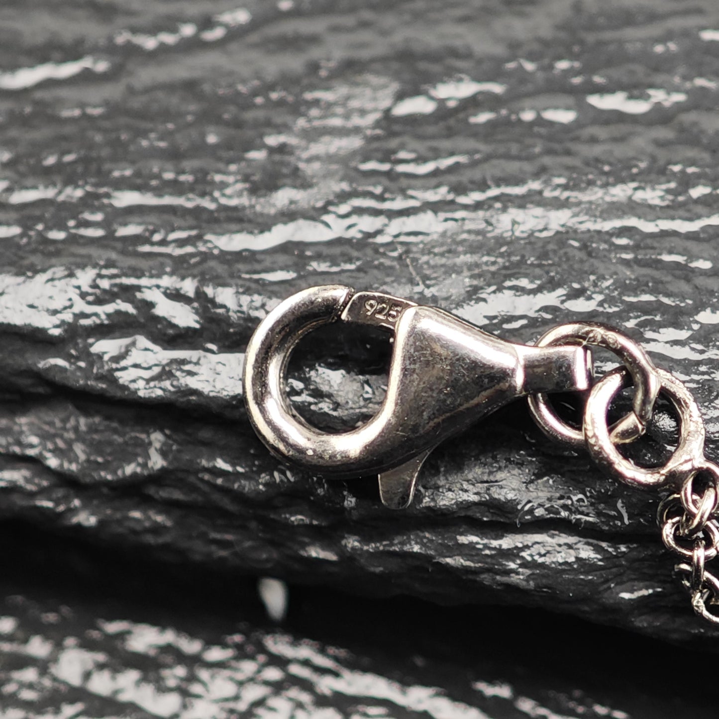 Black Oxidized Adjustable Link Chain Sterling Silver Necklace N2764