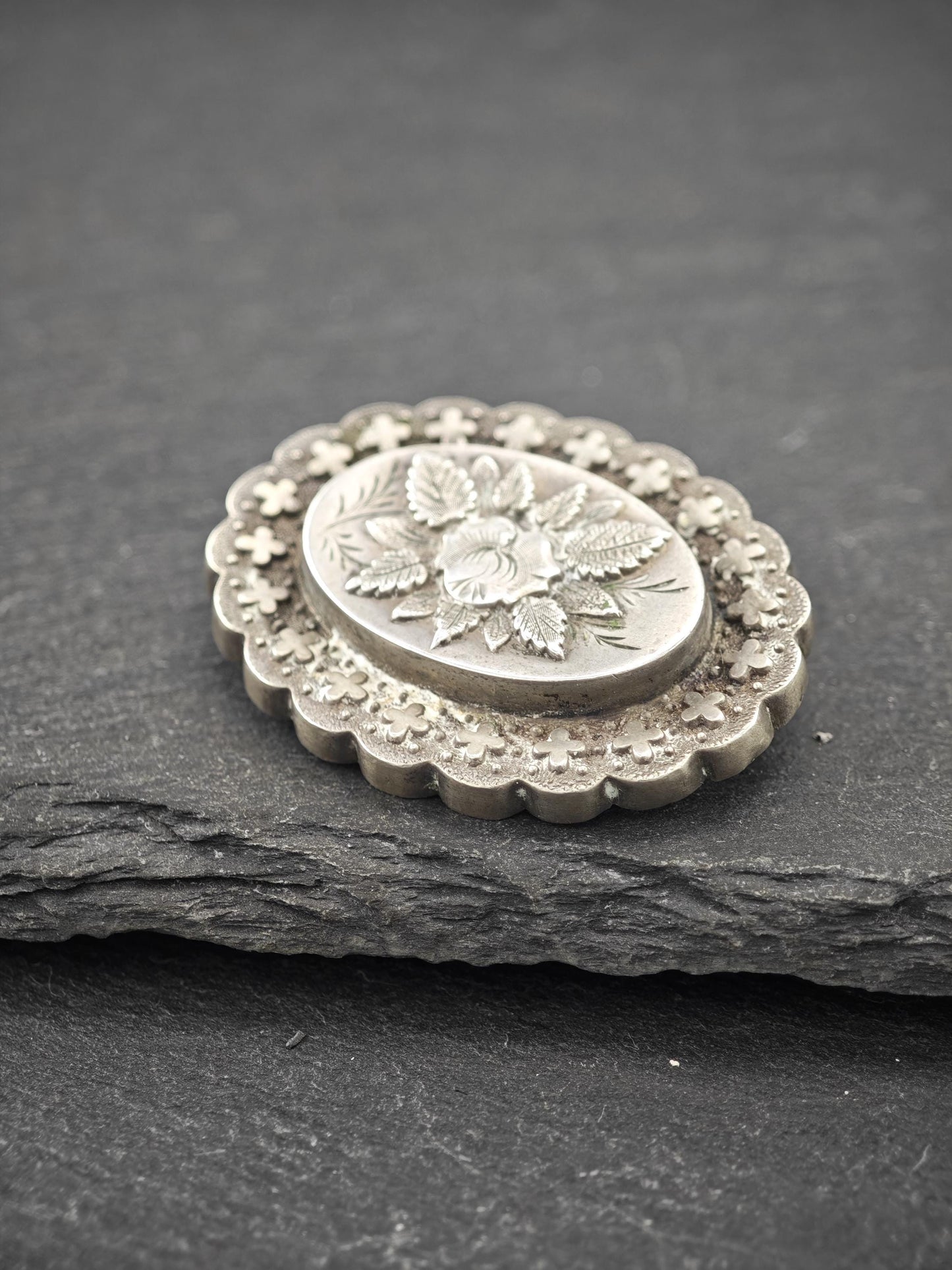 Vintage Victorian, English Brooch Sterling Silver