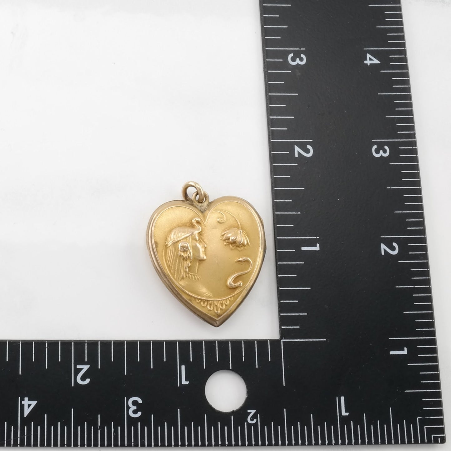 Vintage Art Nouveau Locket Cleopatra Gold Fill Pendant