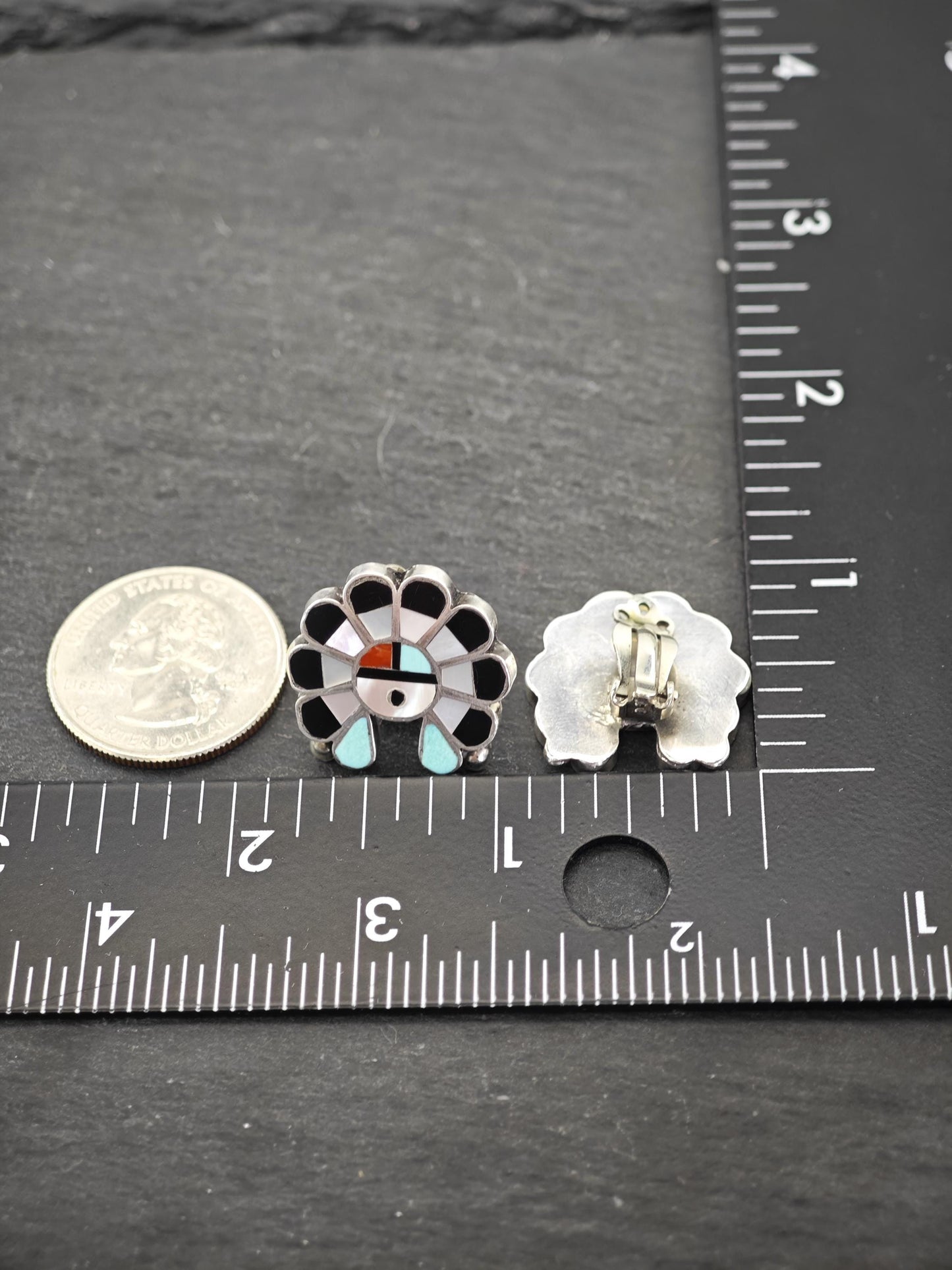 Choice of Vintage Native American Sterling Silver Clip On Earrings