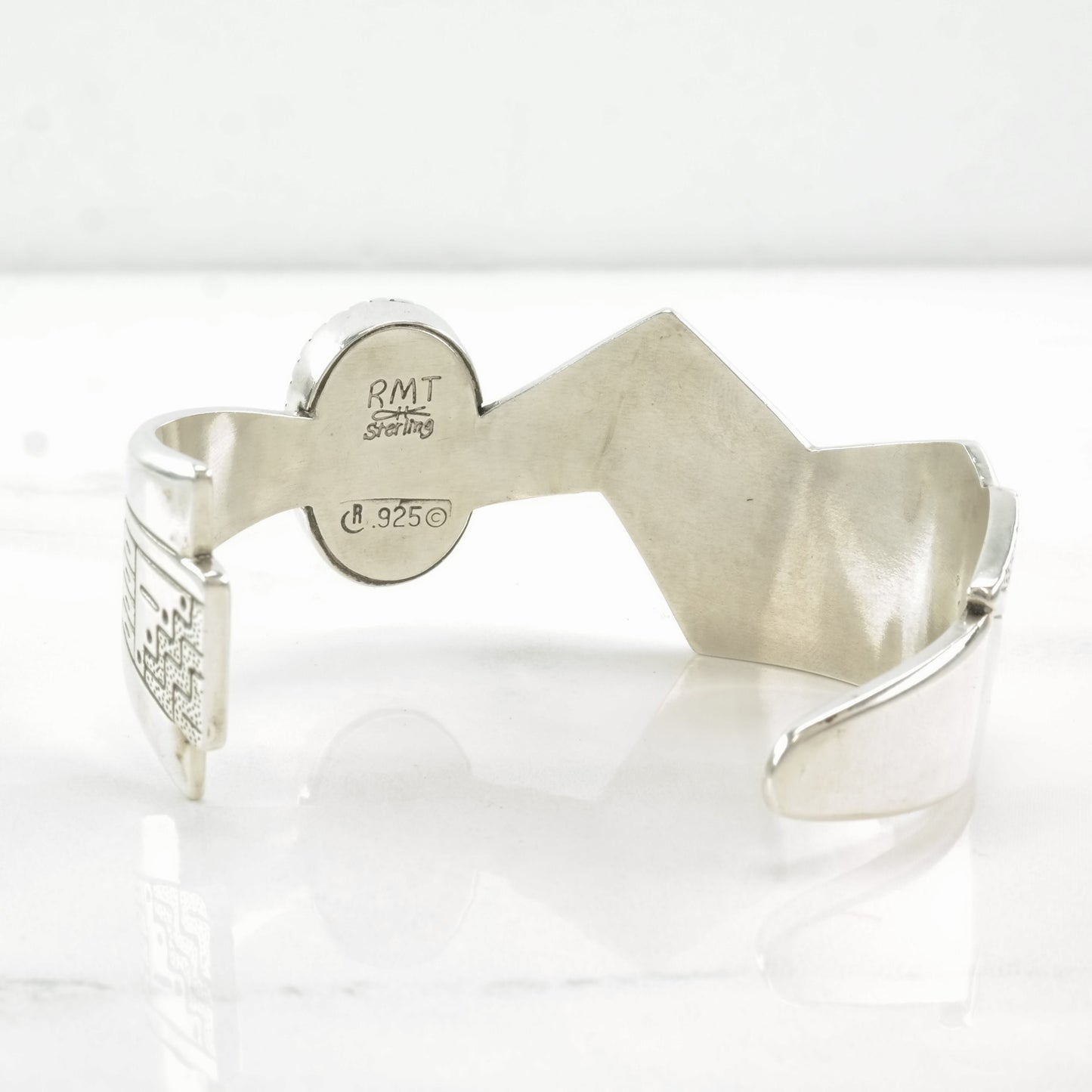 Roderick Tenorio Sterling Silver Cuff Bracelet with Multi-Gem Inlay and Relios