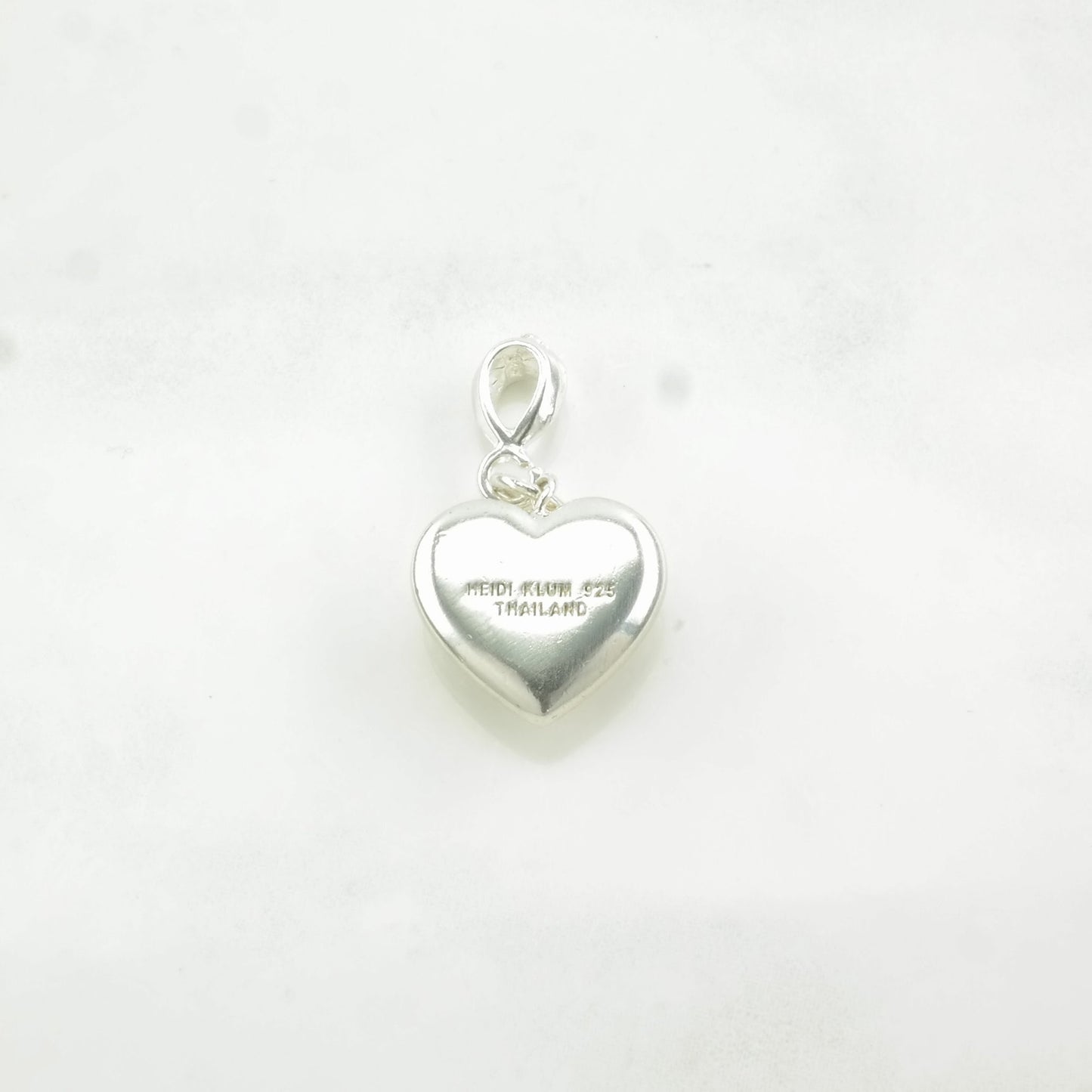 Vintage Heart Clover Sterling Silver Pendant