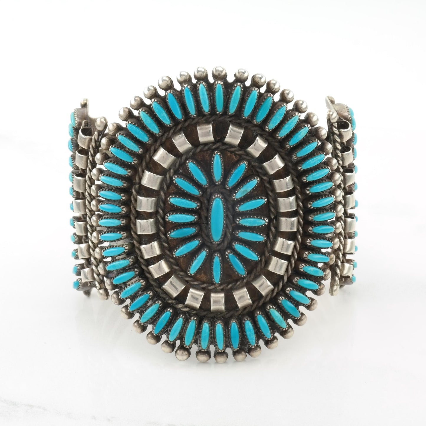 Vintage Native American Sterling Silver Cuff Bracelet