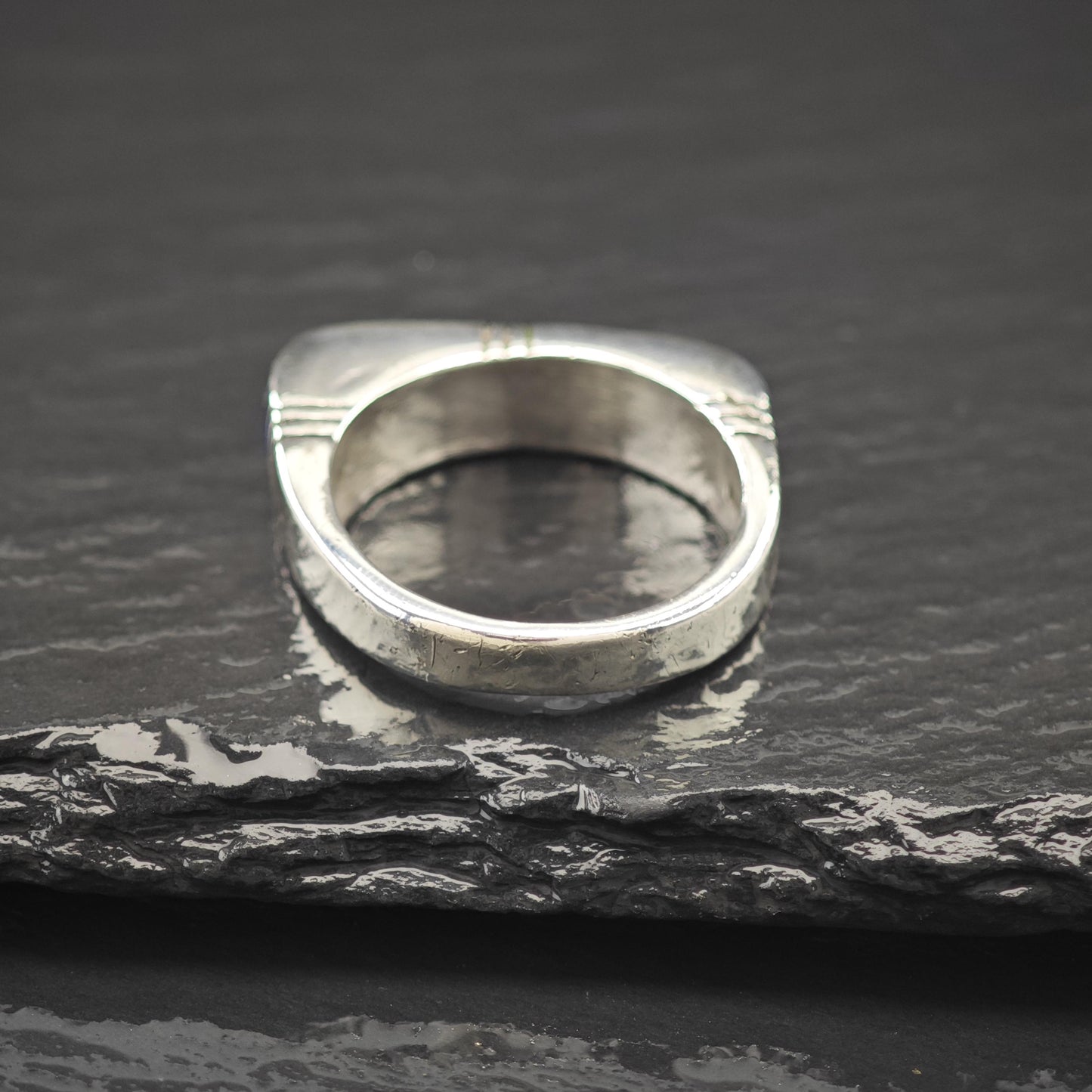 Native American Lapis, Turquoise, Lab Opal Inlay Ring Sterling Silver