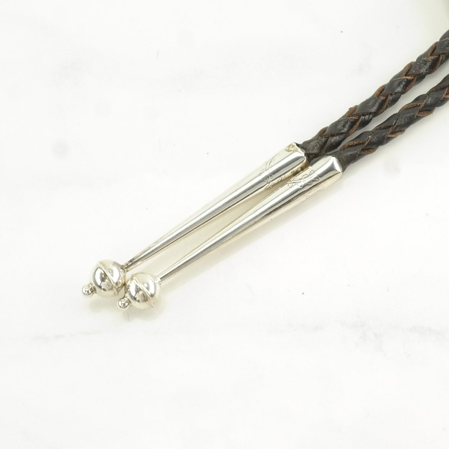 Vintage Green Turquoise Bolo Tie Sterling Silver Cluster Necklace