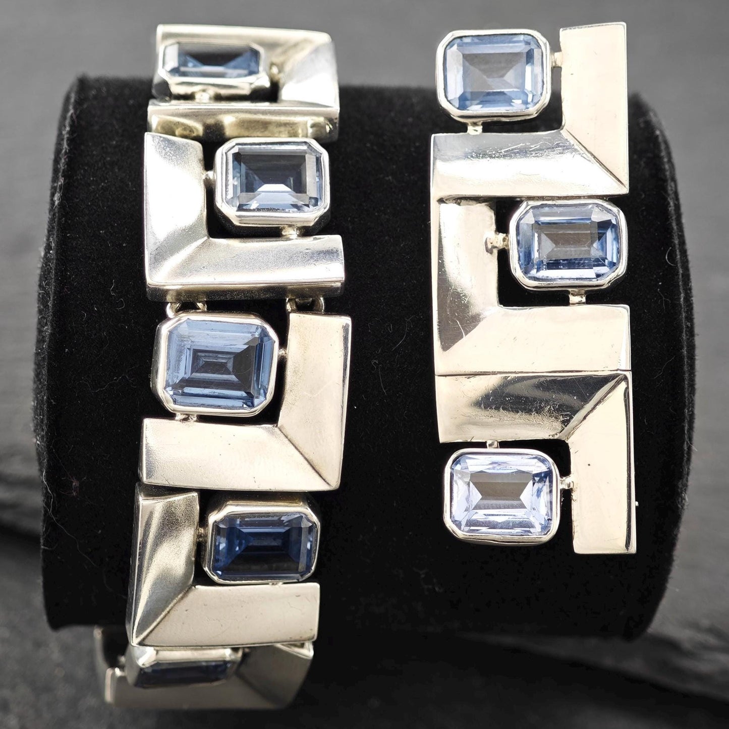 Vintage Antonio Pineda Taxco Bracelet, Brooch Set Sterling Silver