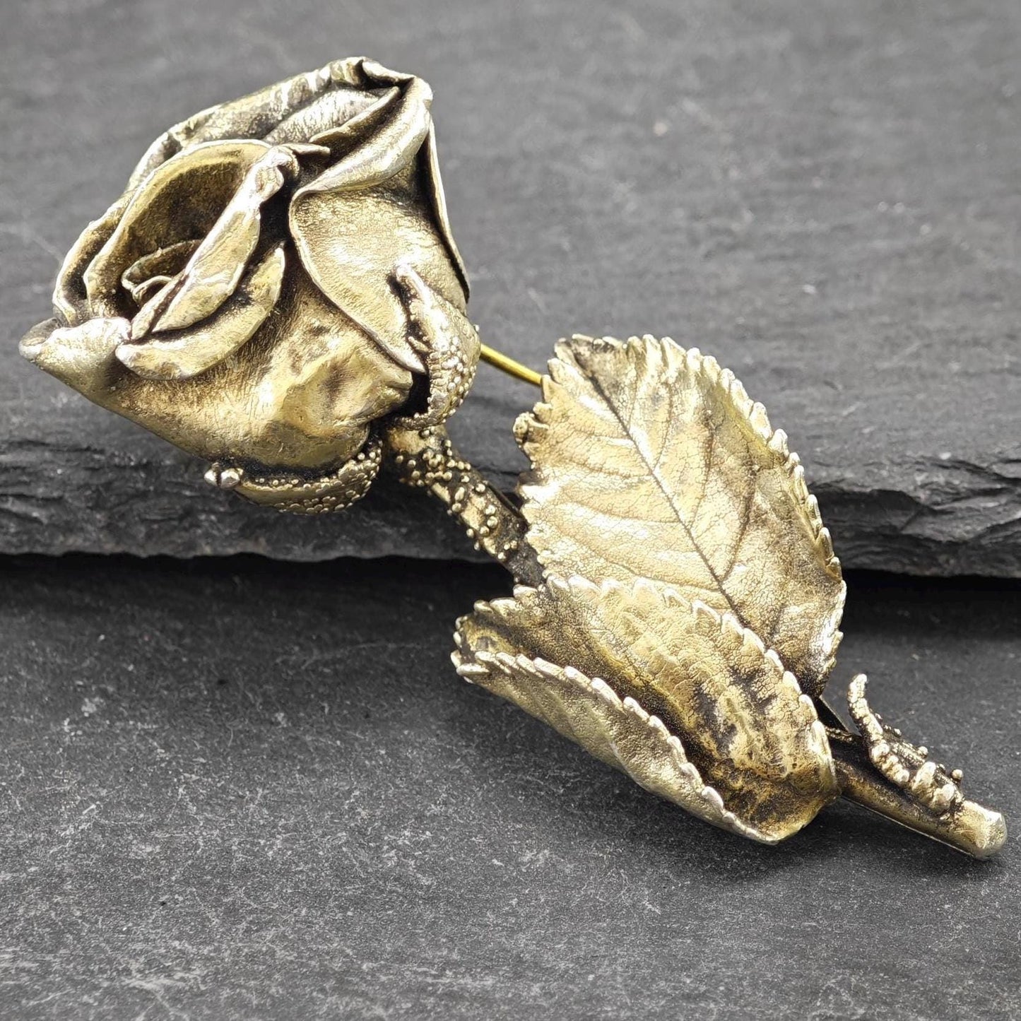 Tilda, Denmark, Crushed Rose Sterling Silver Brooch