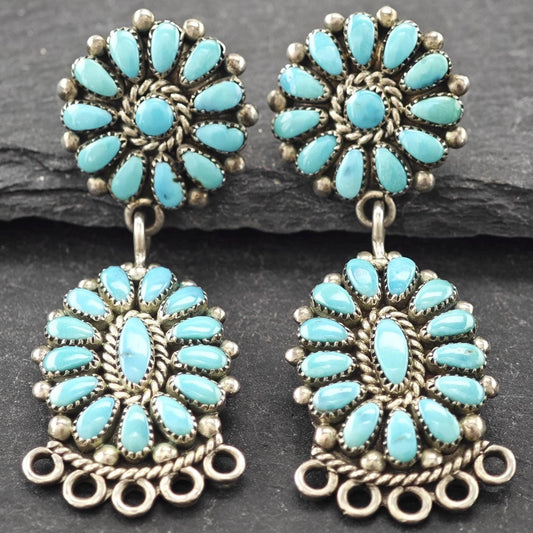 Signed Alice Quam, Sterling Silver Stud/Dangle Earrings