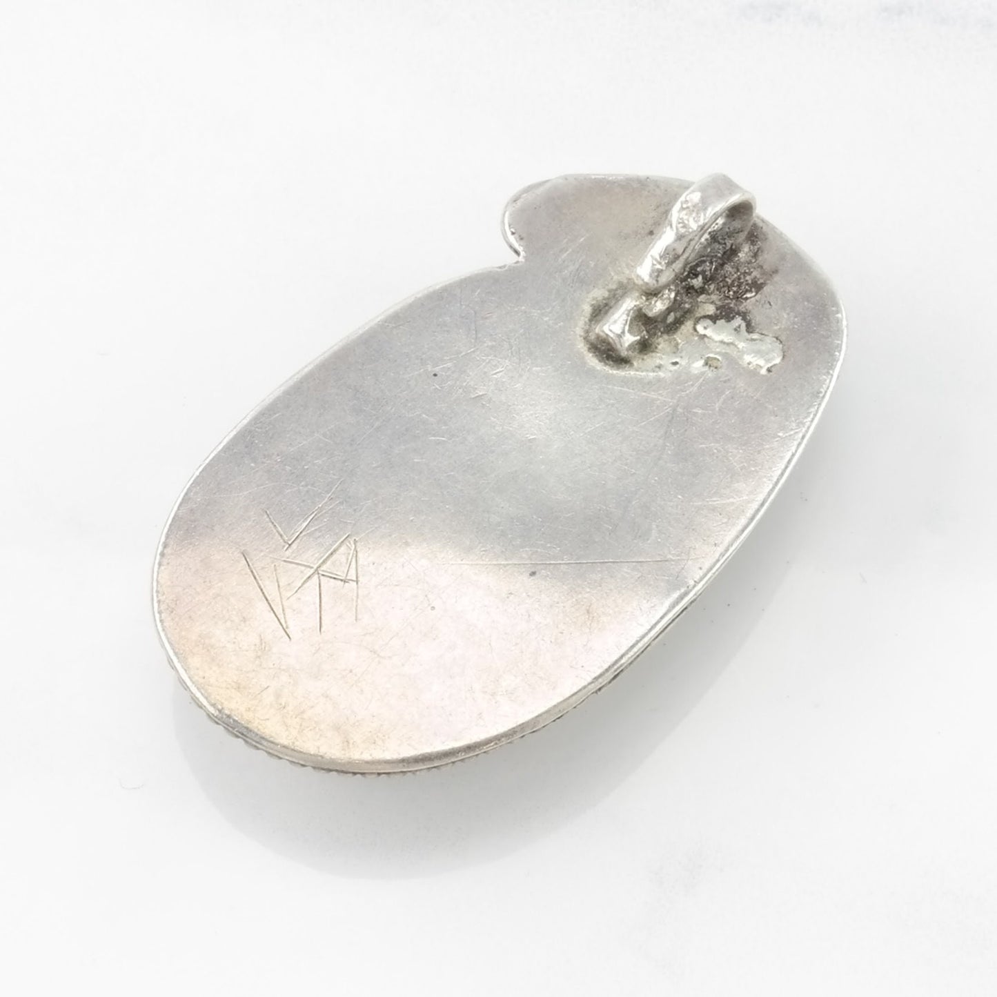 Vintage Native American Turquoise Sterling Silver Pendant