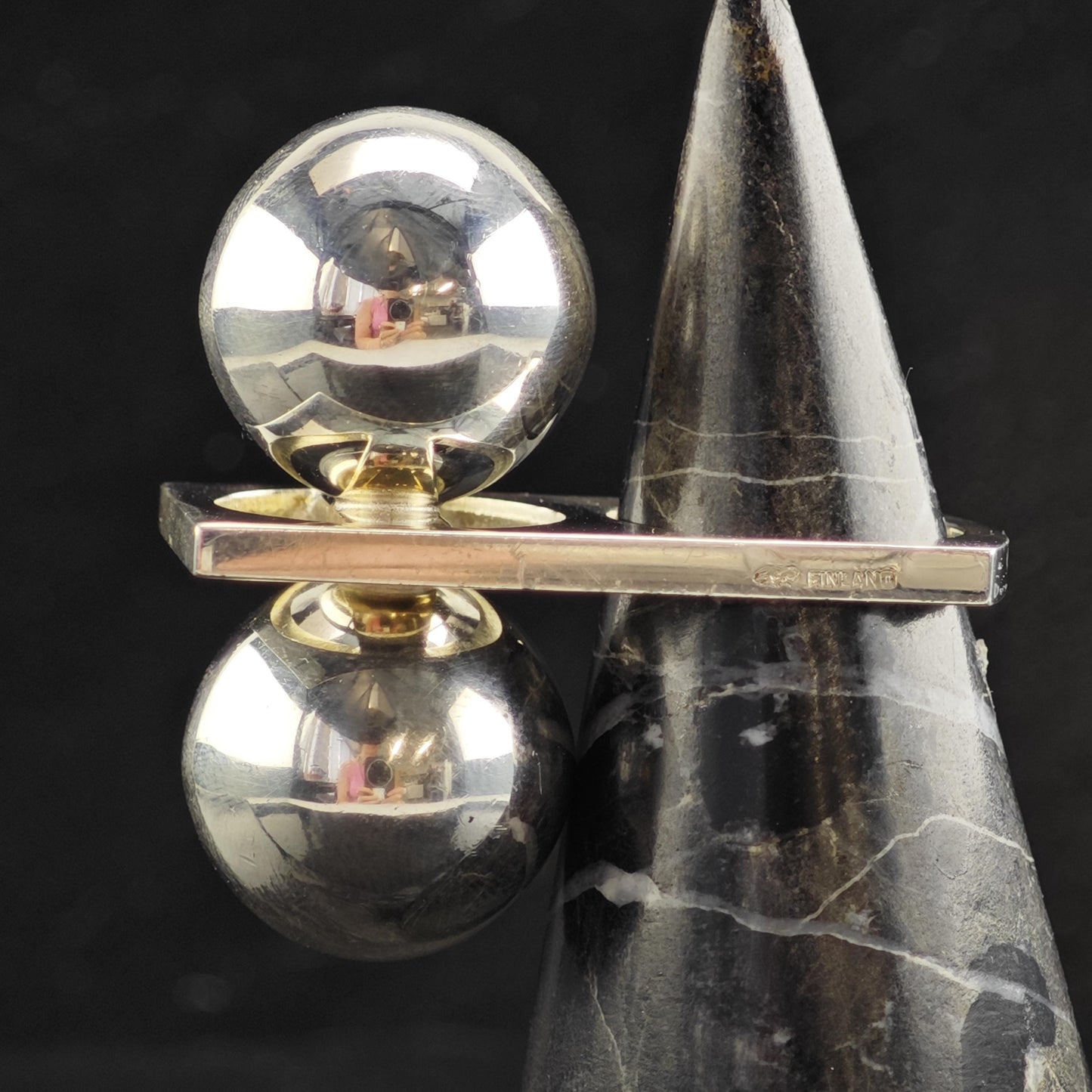 Finnish Designer Sterling Silver Ring Sz 6 3/4 R6569