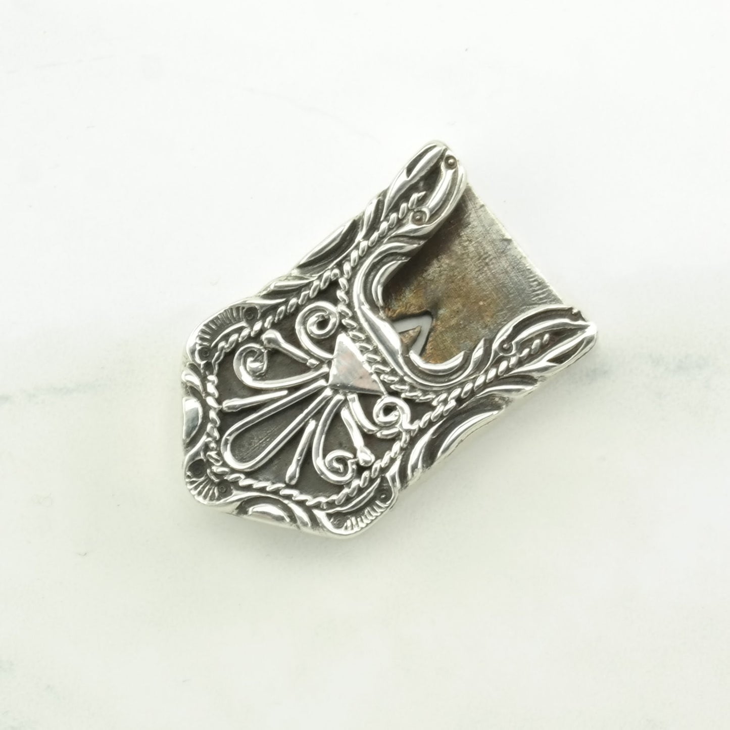 Vintage Getco Inc. Sterling Silver Belt Buckle and Belt Tip