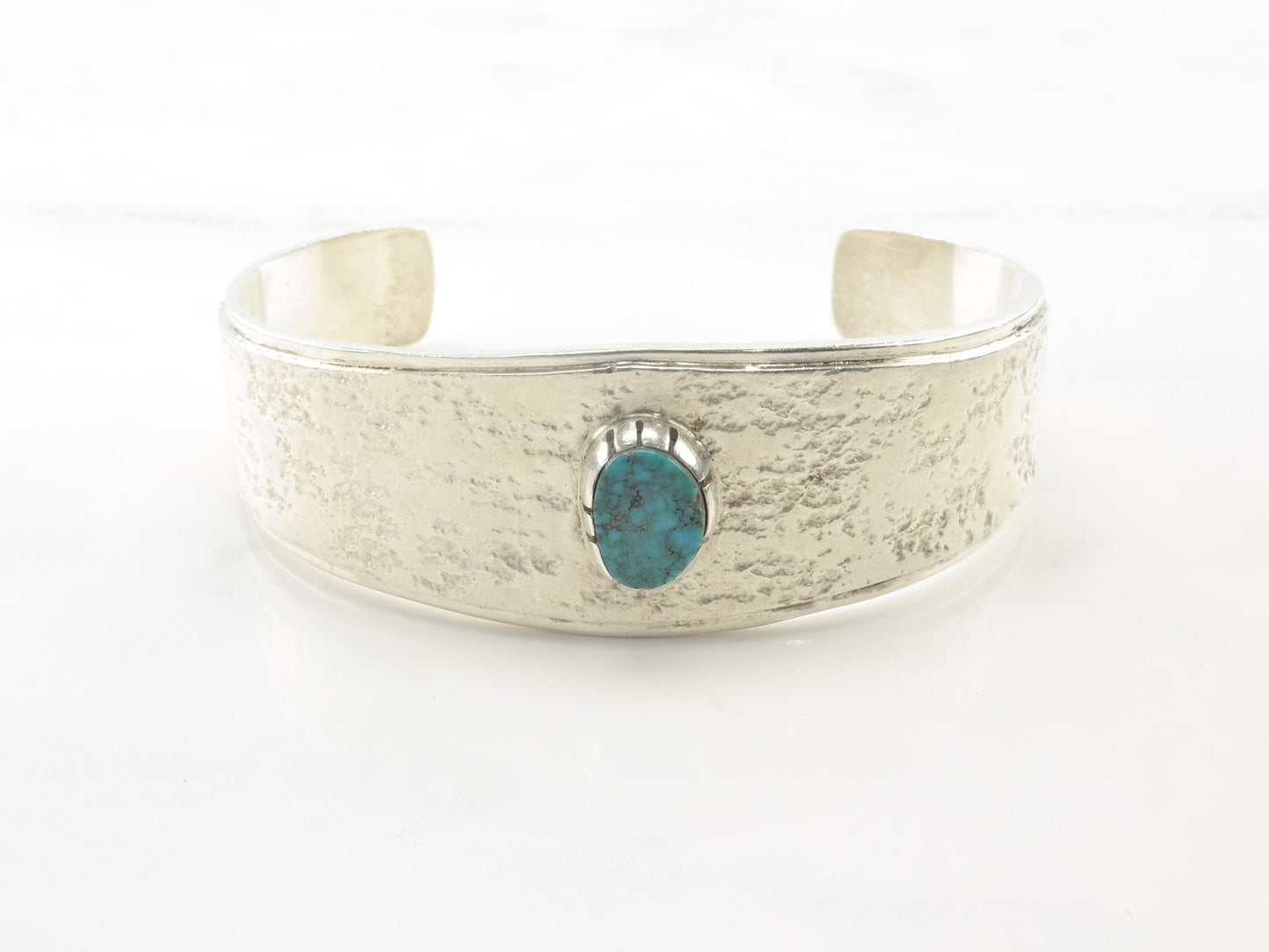 Native American Sterling Silver High Grade Spider Web Turquoise Cuff Bracelet