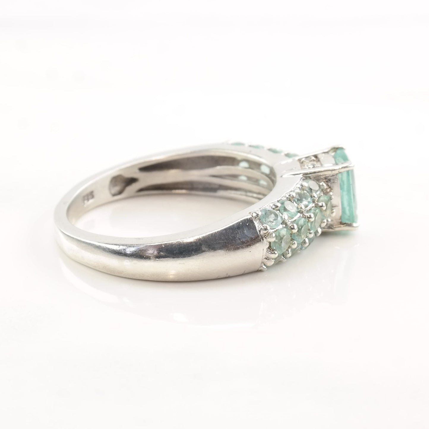 Vintage STS Silver Ring CZ Size 7