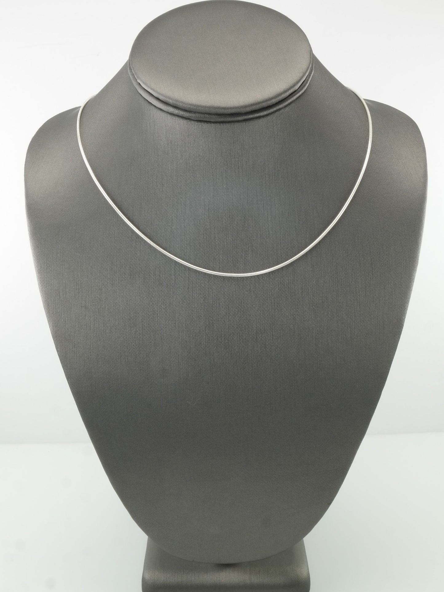 Vintage Italy Sterling Silver 24" 1.3mm Snake Necklace