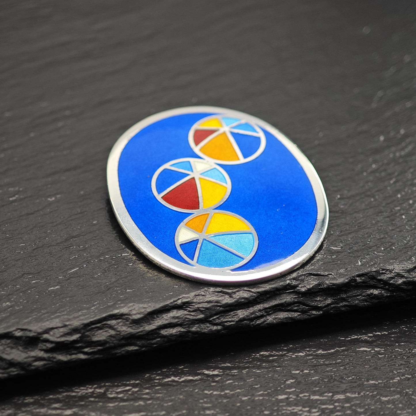Enamel Anton Michelsen Denmark Sterling Silver Pendant