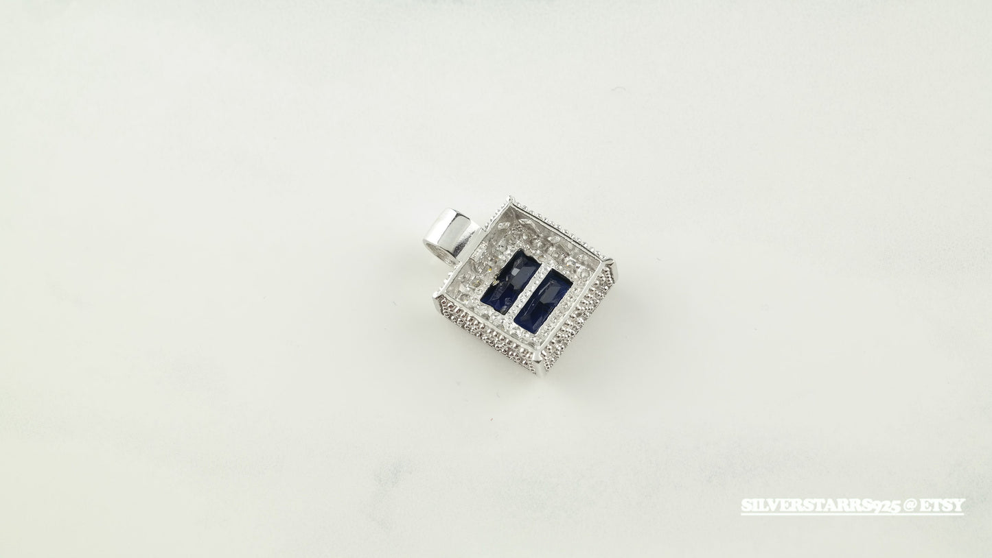 Vintage CZ Sterling Silver Pendant