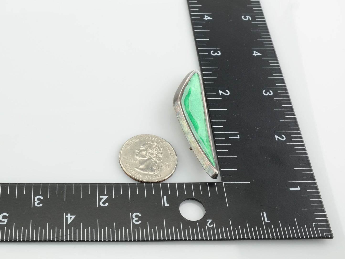 Modernist Sterling Silver Swedish Enamel Brooch