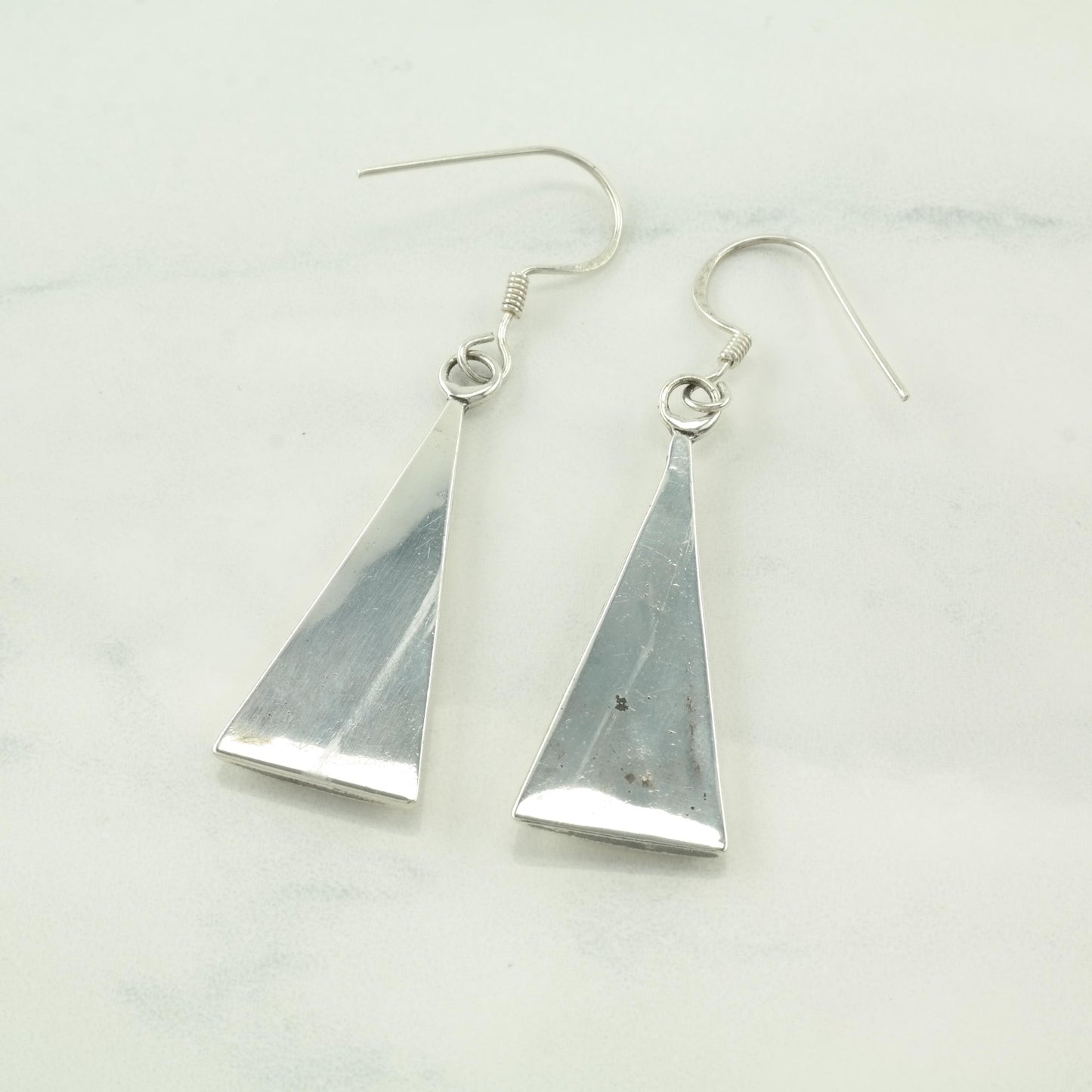 Choice of Vintage Native American Turquoise, Overlay Sterling Silver Fish hook Earrings