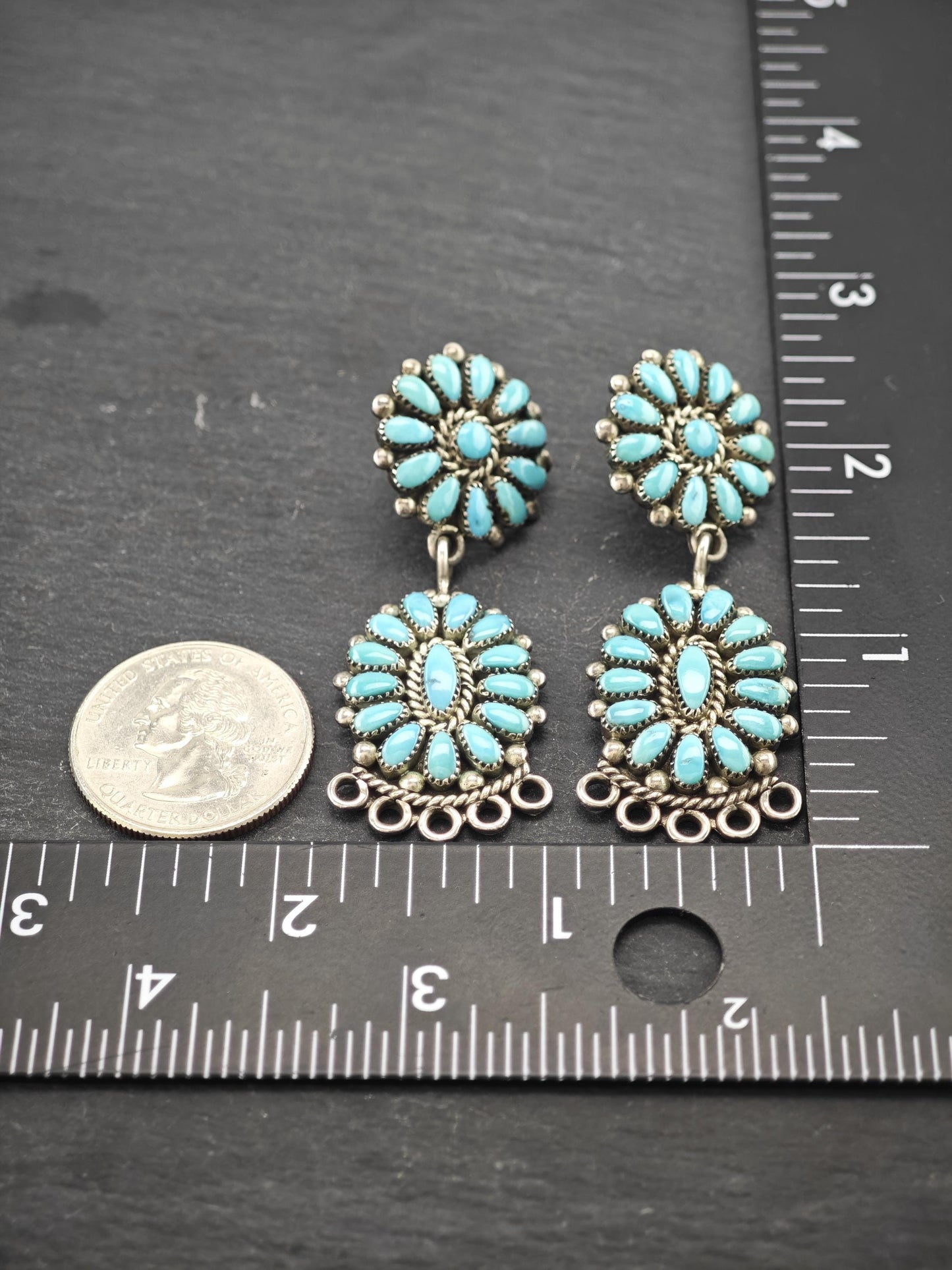 Signed Alice Quam, Sterling Silver Stud/Dangle Earrings