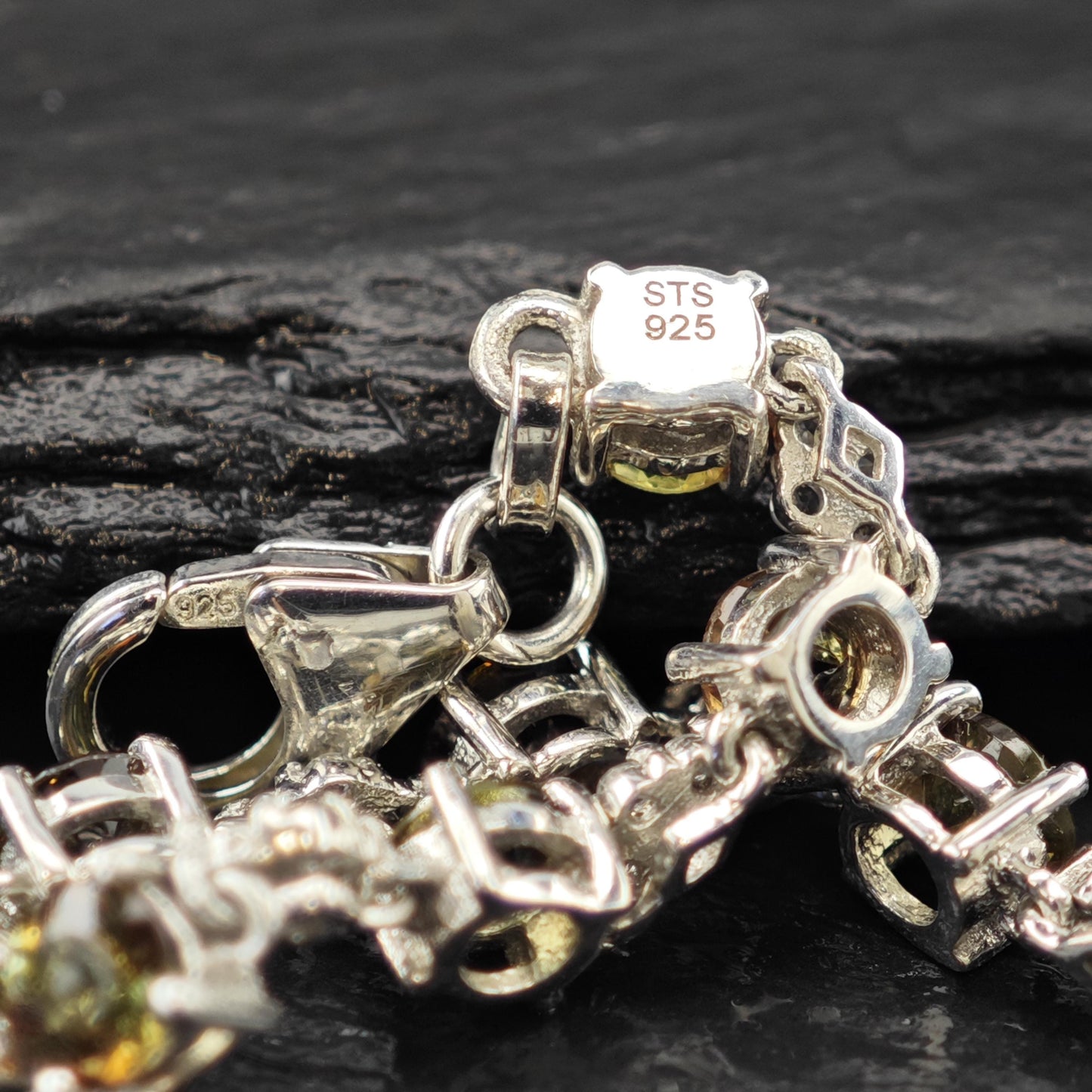 Choice of Natural Gemstone Line Bracelets Sterling Silver