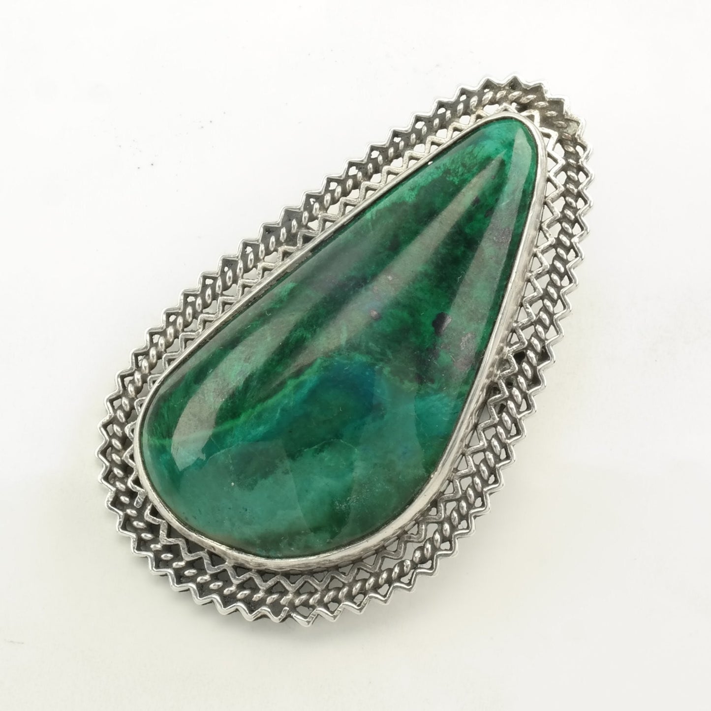 Vintage Israeli Eilat Stone Sterling Silver Pendant