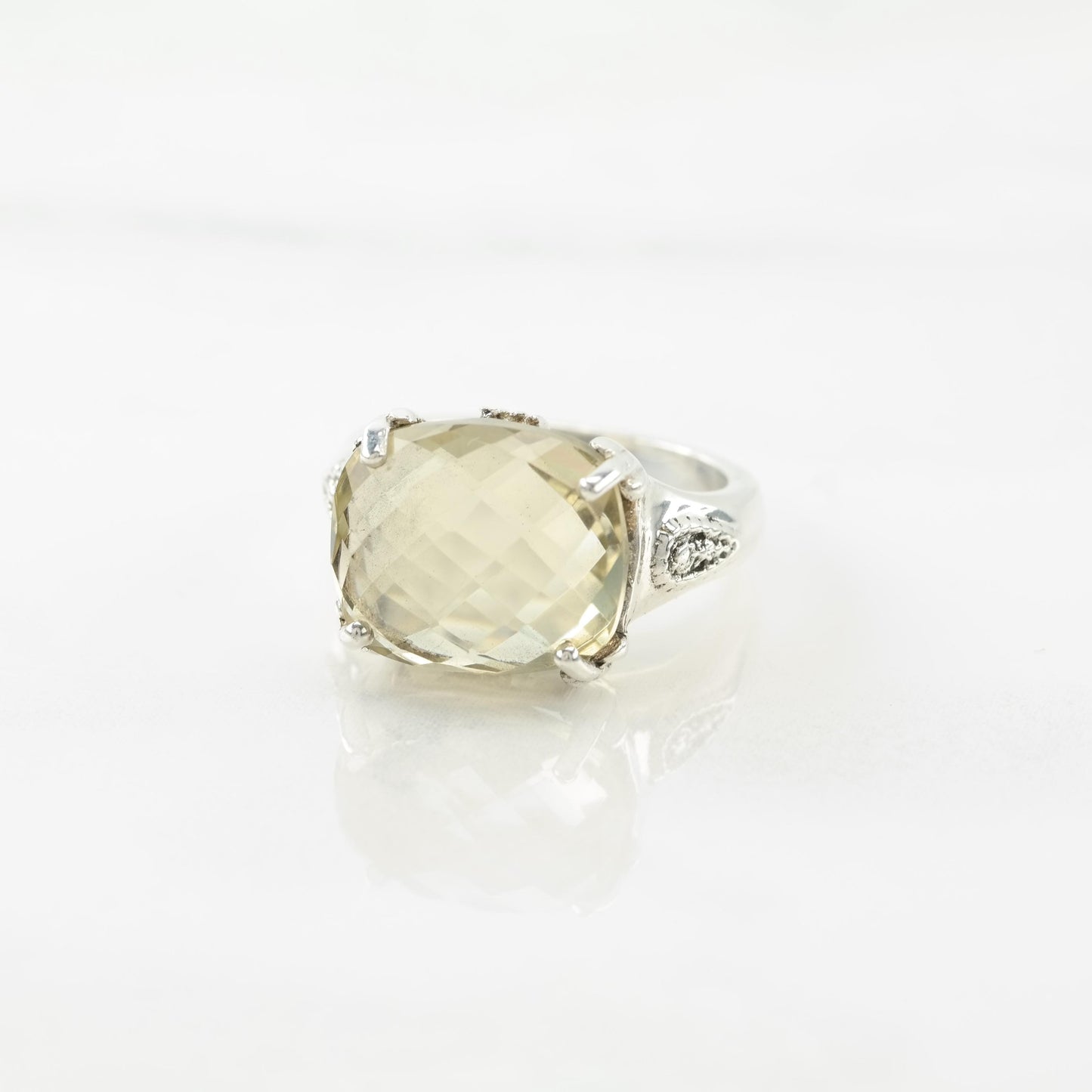 Citrine Silver Ring Sterling Sz6 1/2 R5608