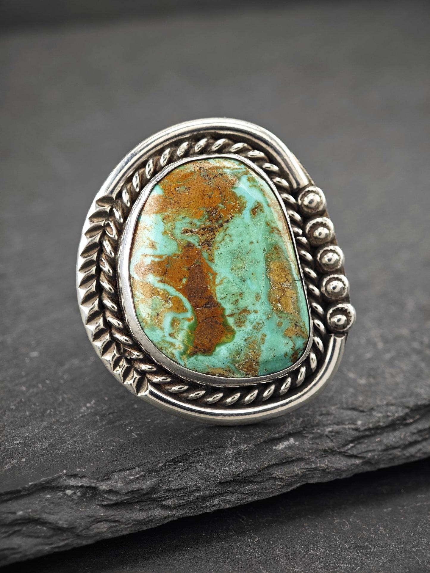 Vintage Native American Turquoise Ring Sterling Silver