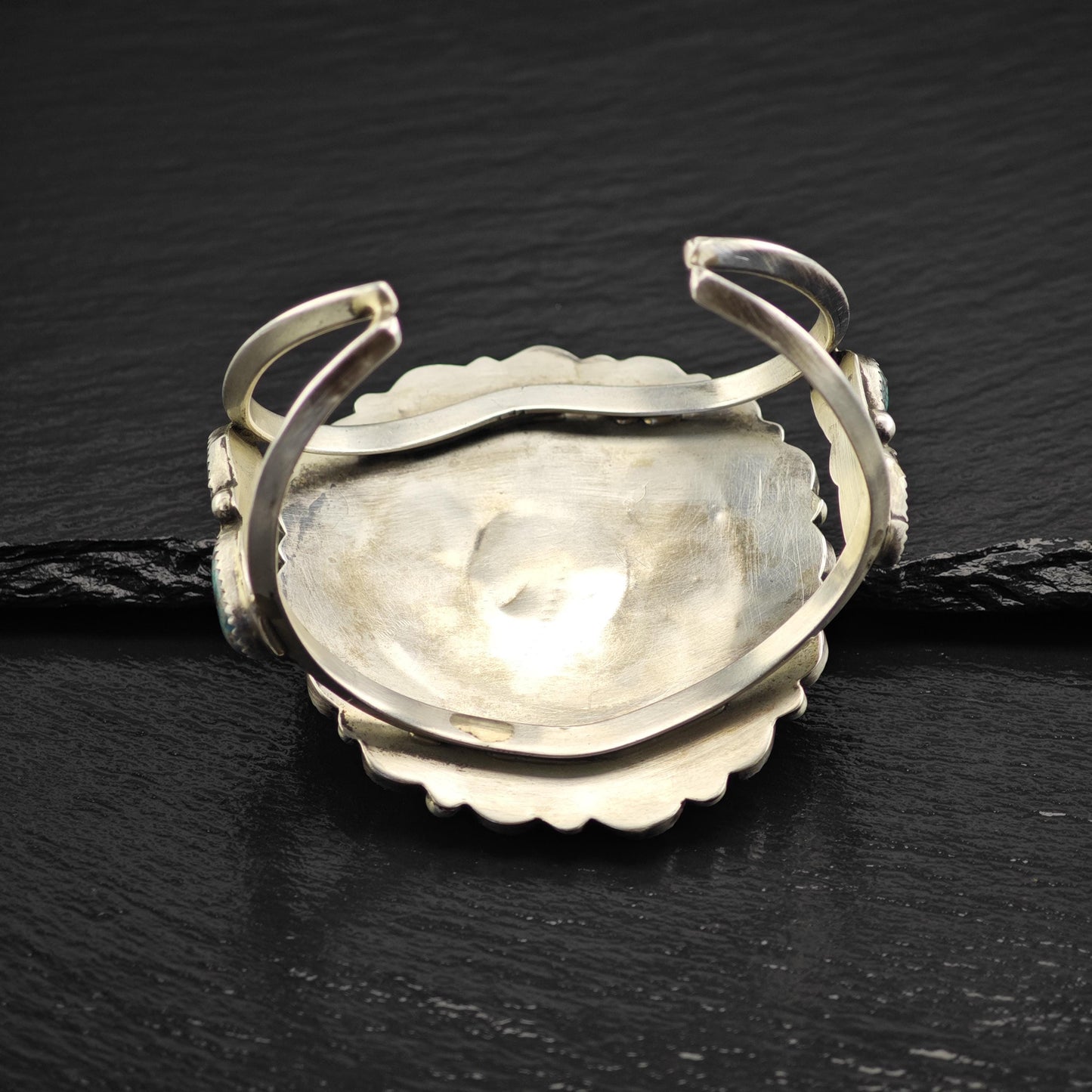 Turquoise Cluster Cuff Bracelet Sterling Silver Native American