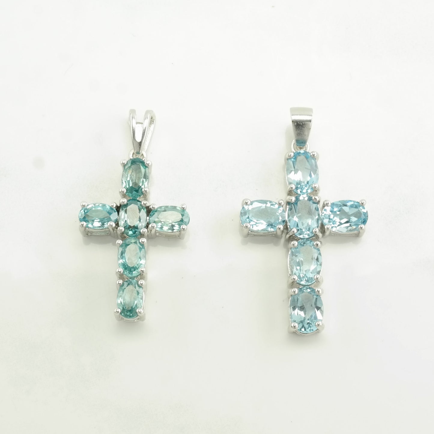 Choice of Vintage Topaz Cross Sterling Silver Pendant