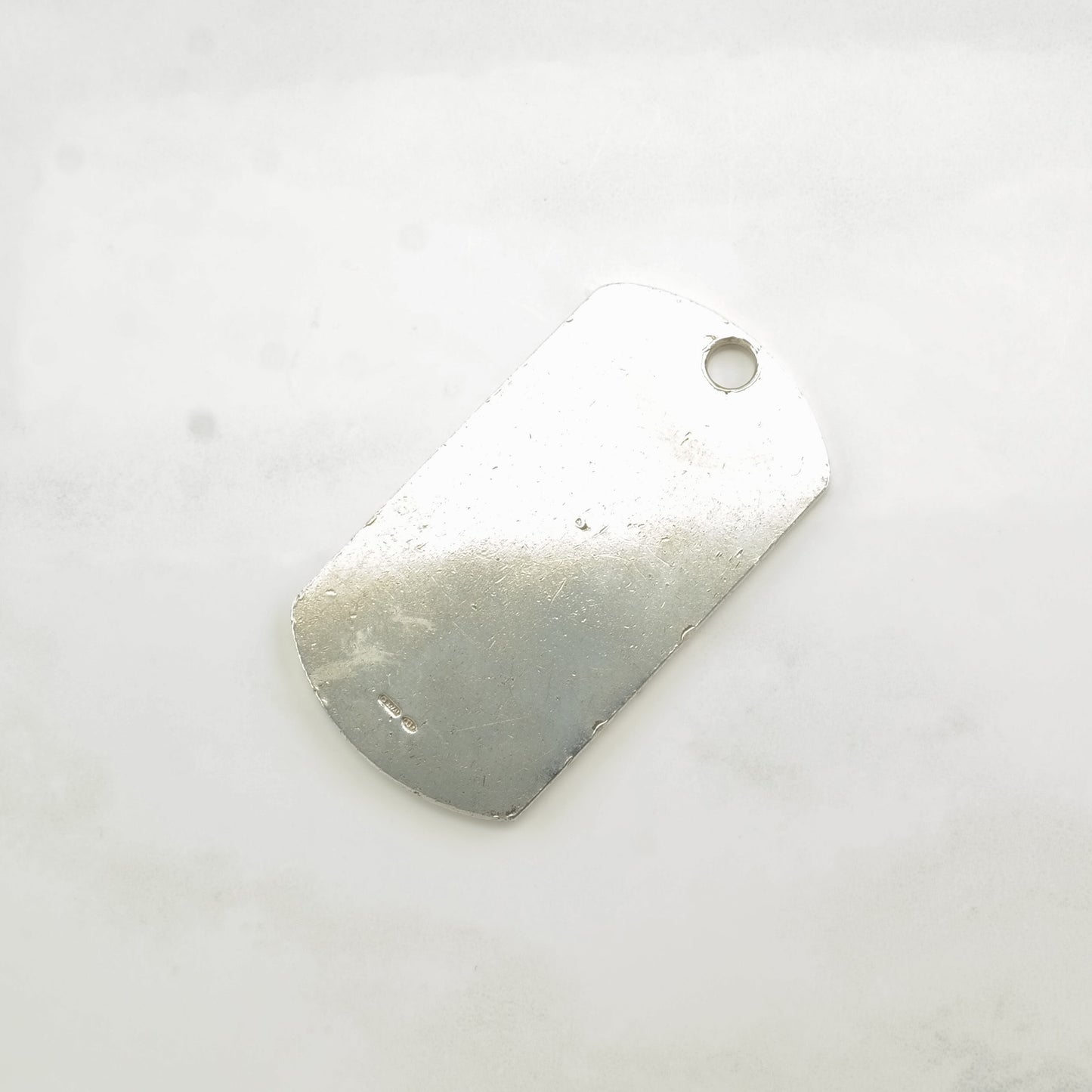 Vintage Gucci Dog Tag Sterling Silver Pendant