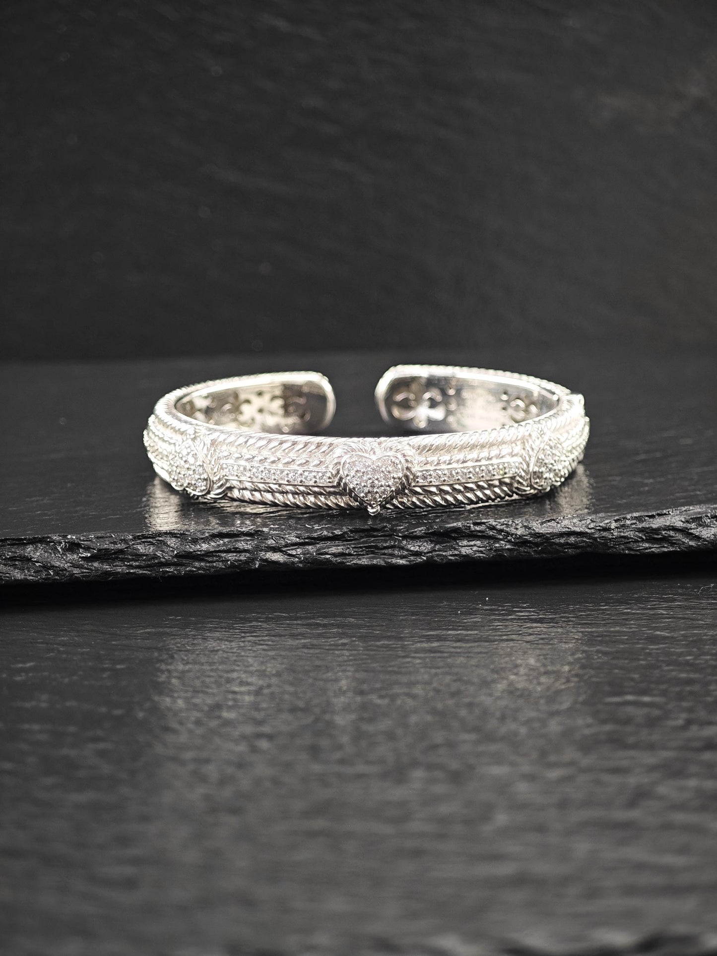 Vintage Judith Ripka, DQCZ Bracelet Sterling Silver