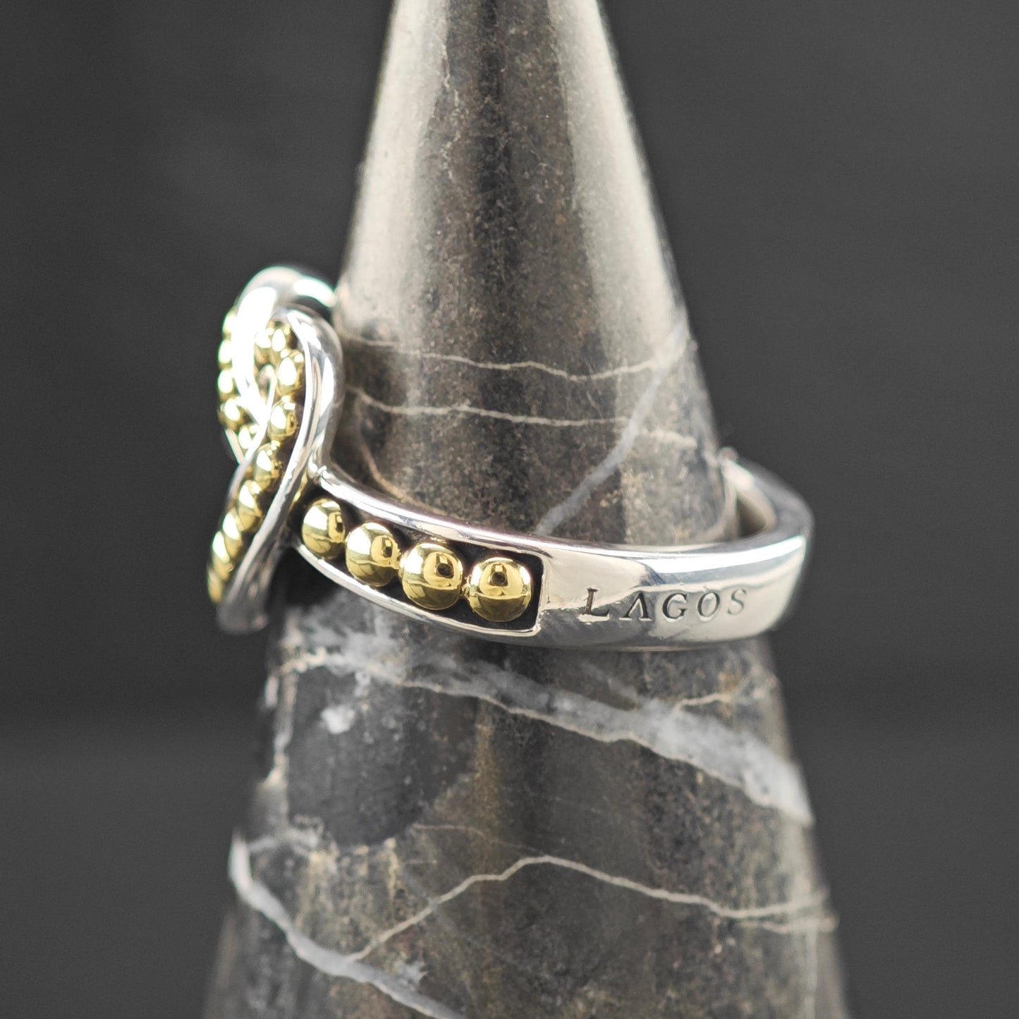 Lagos 18K Gold Accent Heart Ring Sterling Silver