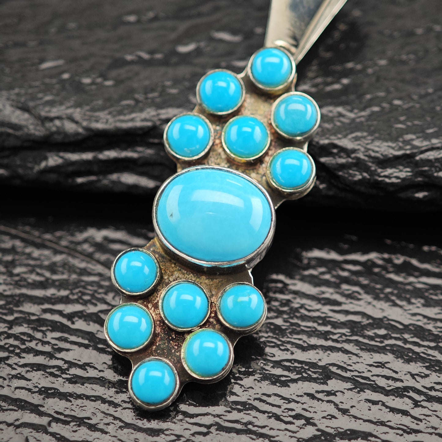 Vintage DTR China, Turquoise Pendant Sterling Silver