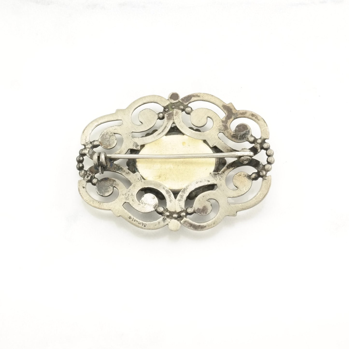 Green Turquoise Brooch Hand Wrought Swern B1823