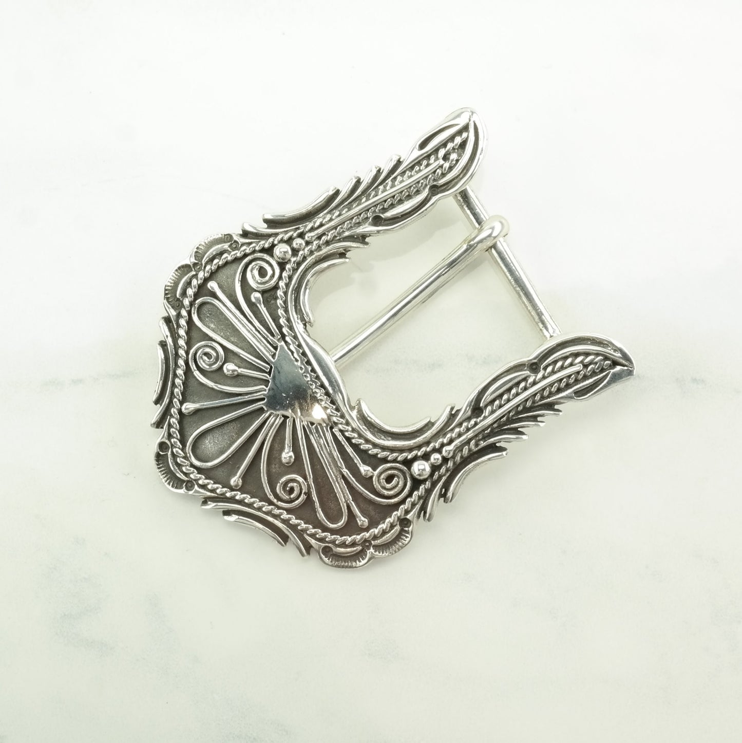 Vintage Getco Inc. Sterling Silver Belt Buckle and Belt Tip