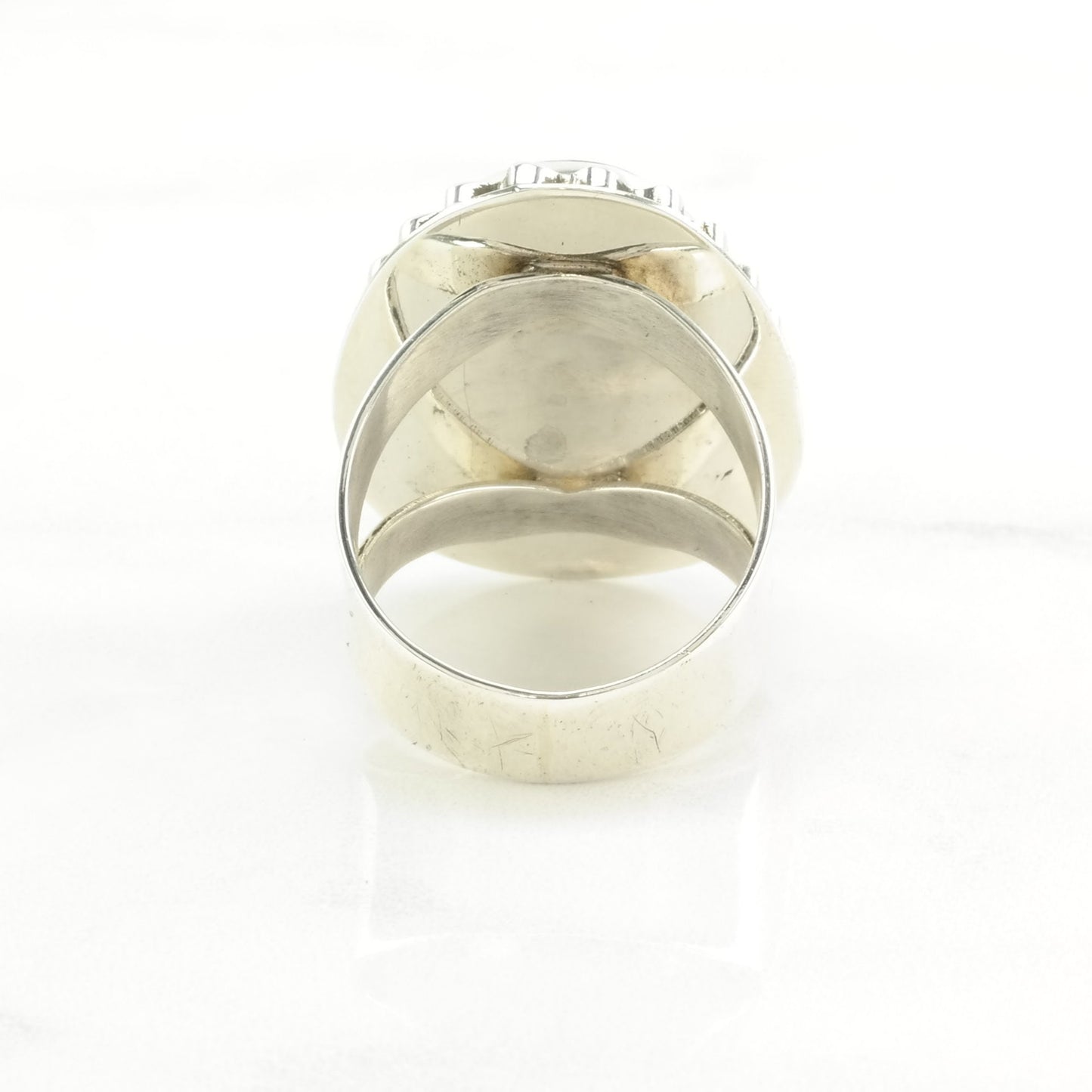 Vintage DTR Silver Ring Strawberry Quartz Large Sterling Pink Size 8 1/4