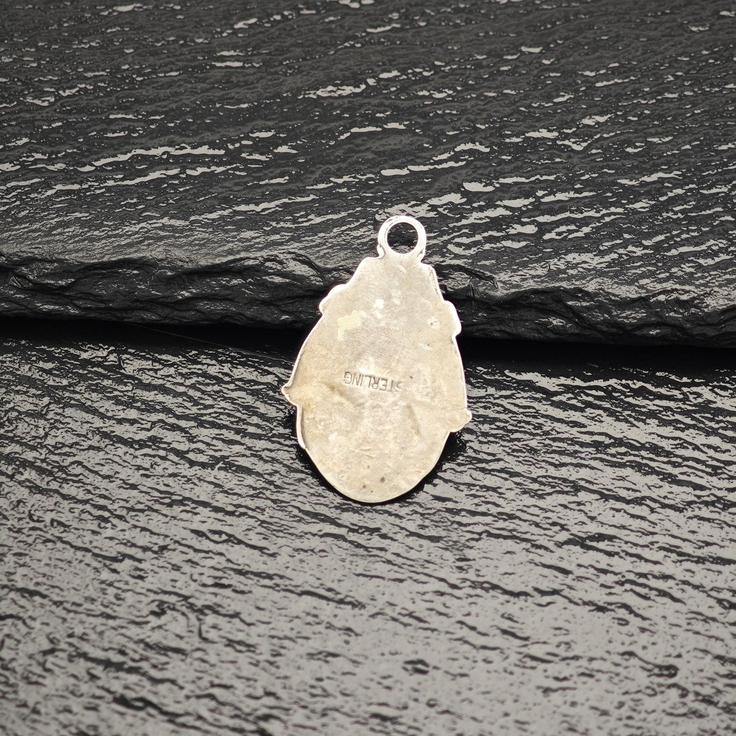 Vintage Native American Turquoise Pendant Sterling Silver