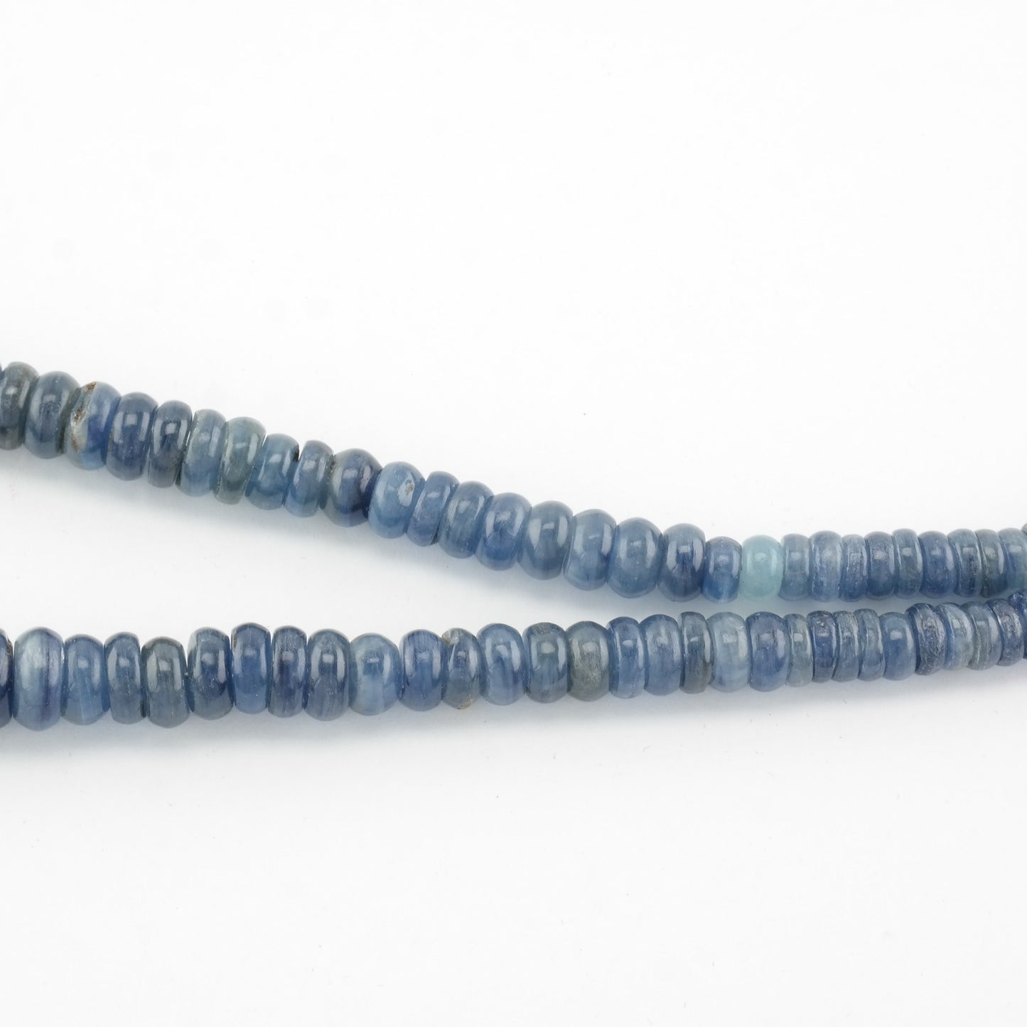 Vintage Blue Kyanite Bead Necklace | Sterling Silver | DTR | Graduated Beads | Statement Necklace | 22"